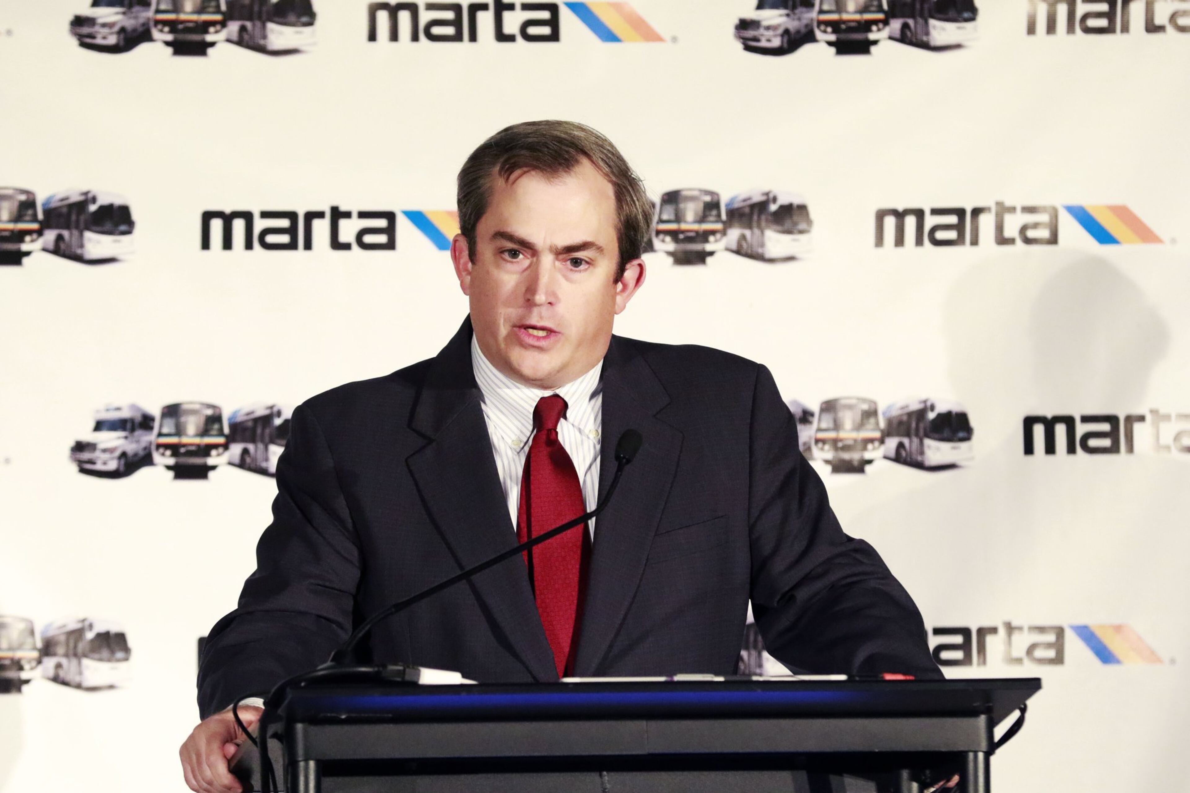 MARTA Board Chairman Robbie Ashe at the State of MARTA breakfast in Atlanta on January 7, 2016.