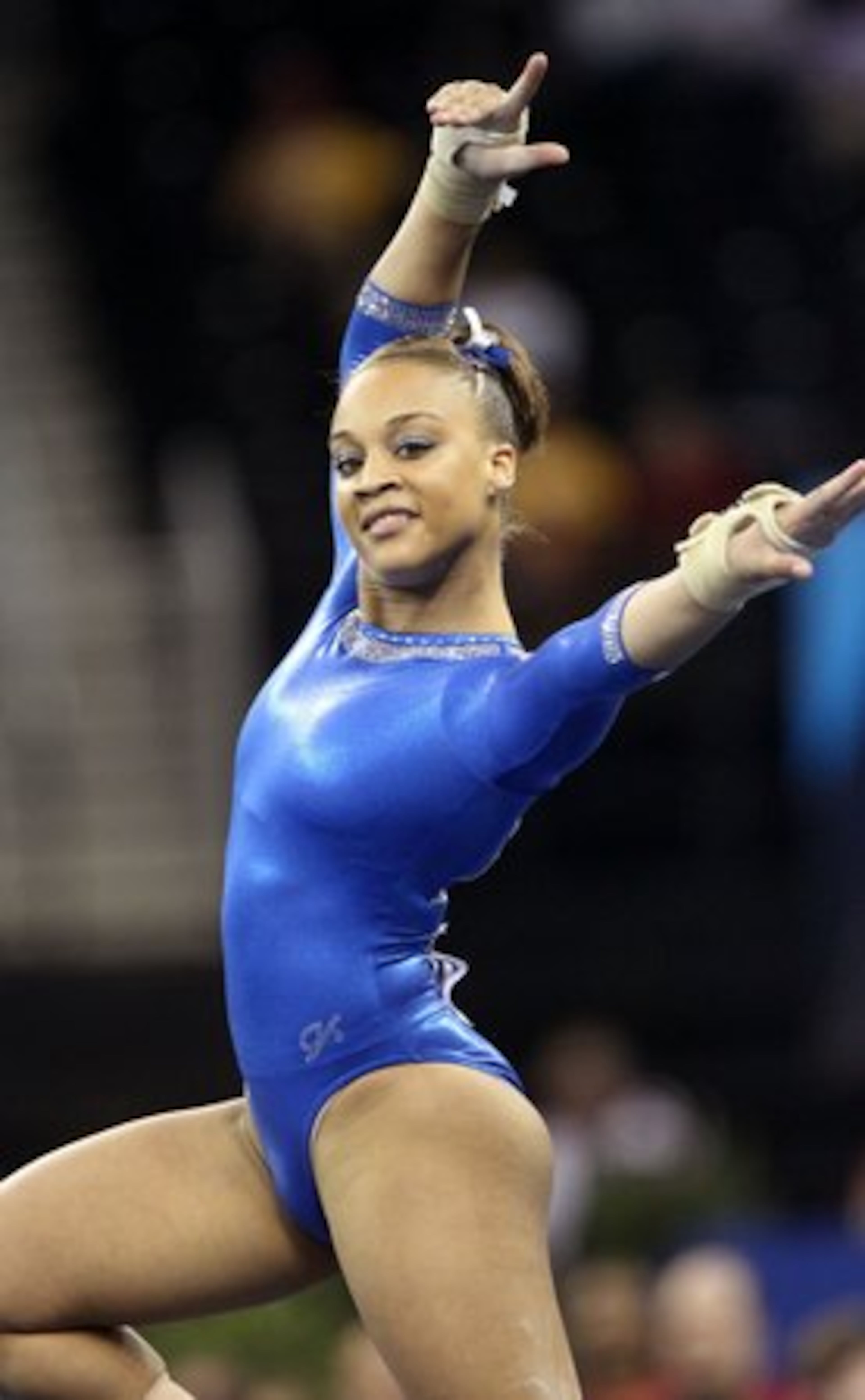Florida gymnast Kytra Hunter performs in the floor exercise.