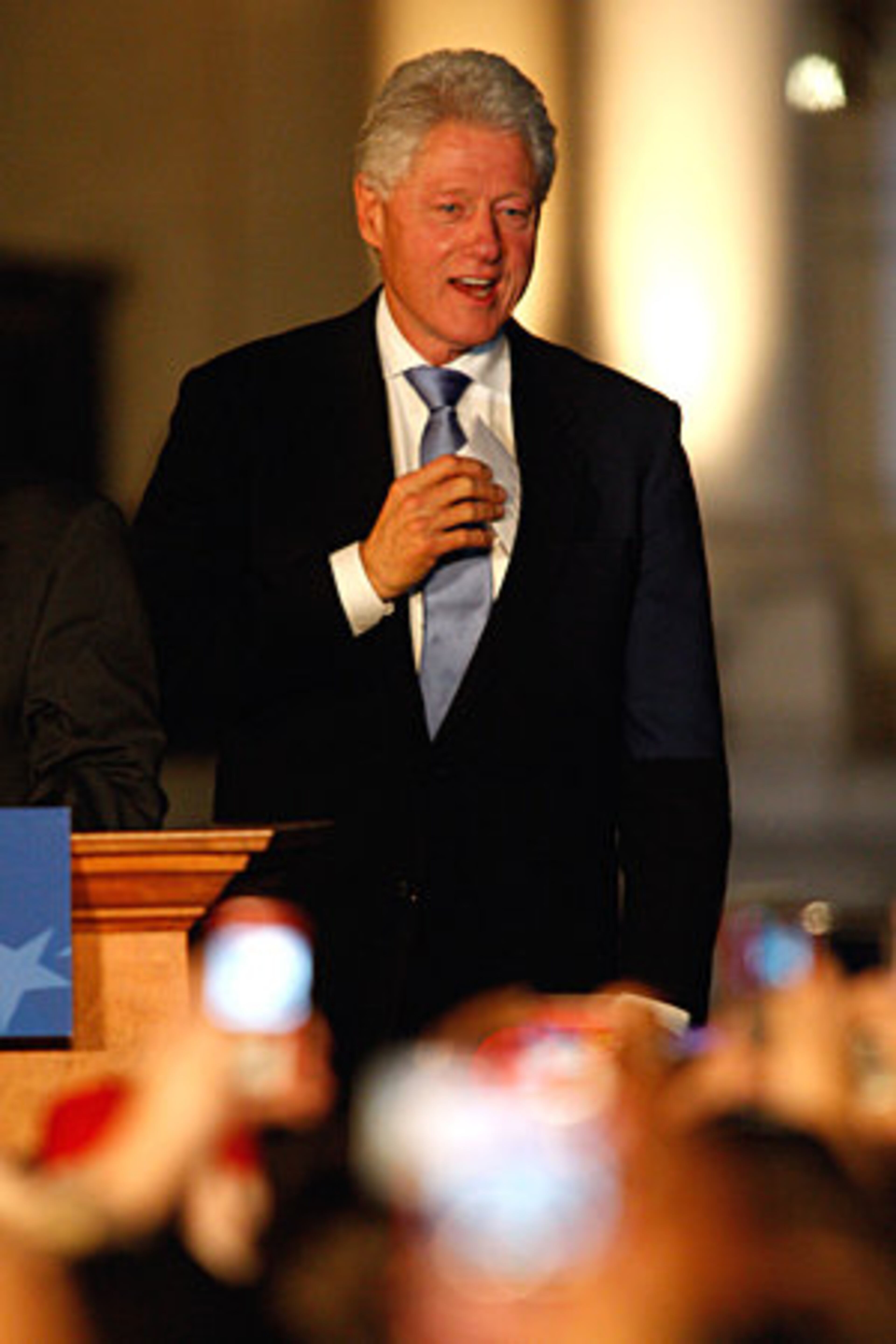 Former President Bill Clinton came to Clark Atlanta University on Wednesday to rally support for U.S. Senate candidate Jim Martin.