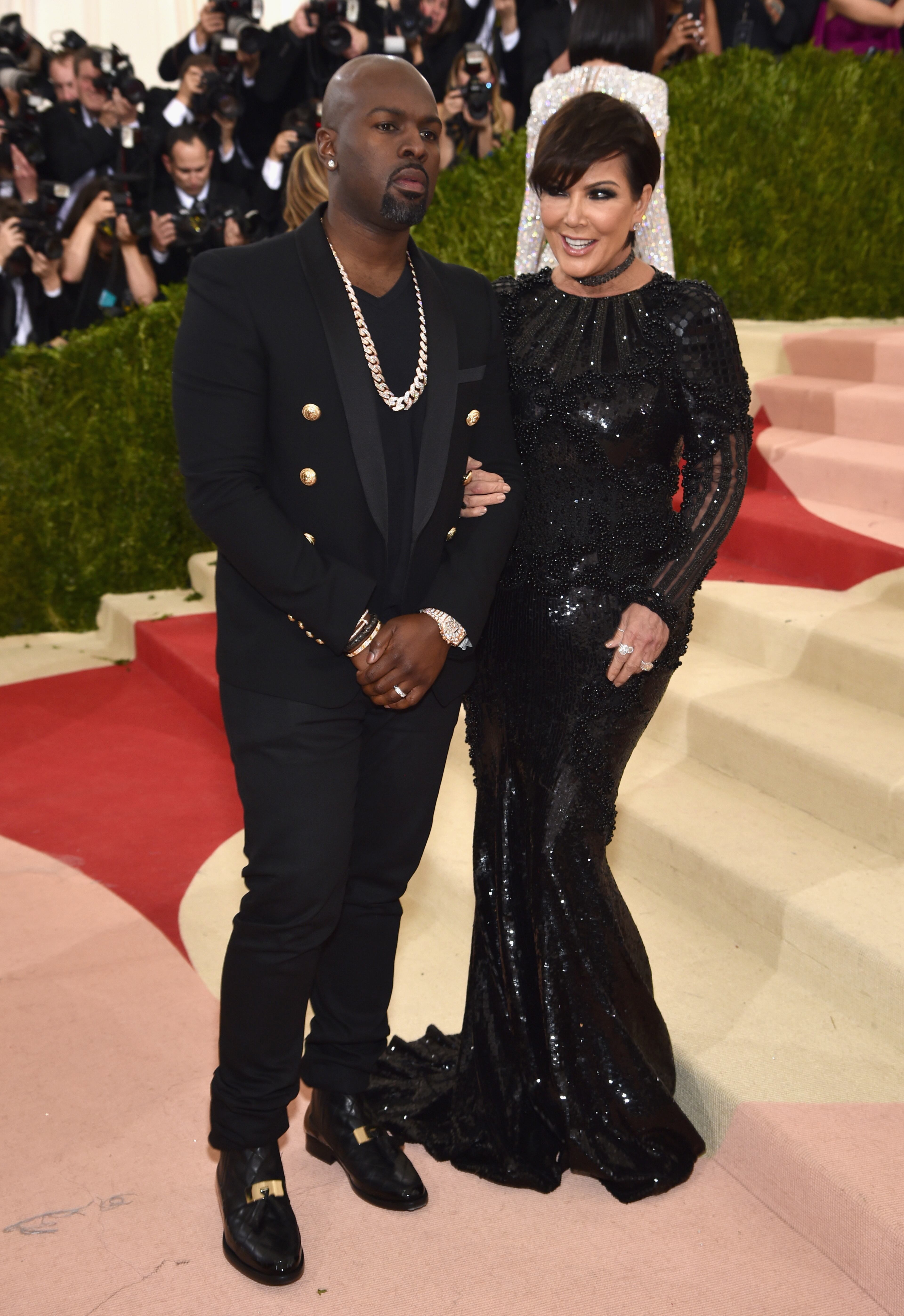 Corey Gamble and Kris Jenner attend the "Manus x Machina: Fashion In An Age Of Technology" Costume Institute Gala at Metropolitan Museum of Art on May 2, 2016 in New York City. (Photo by Dimitrios Kambouris/Getty Images)