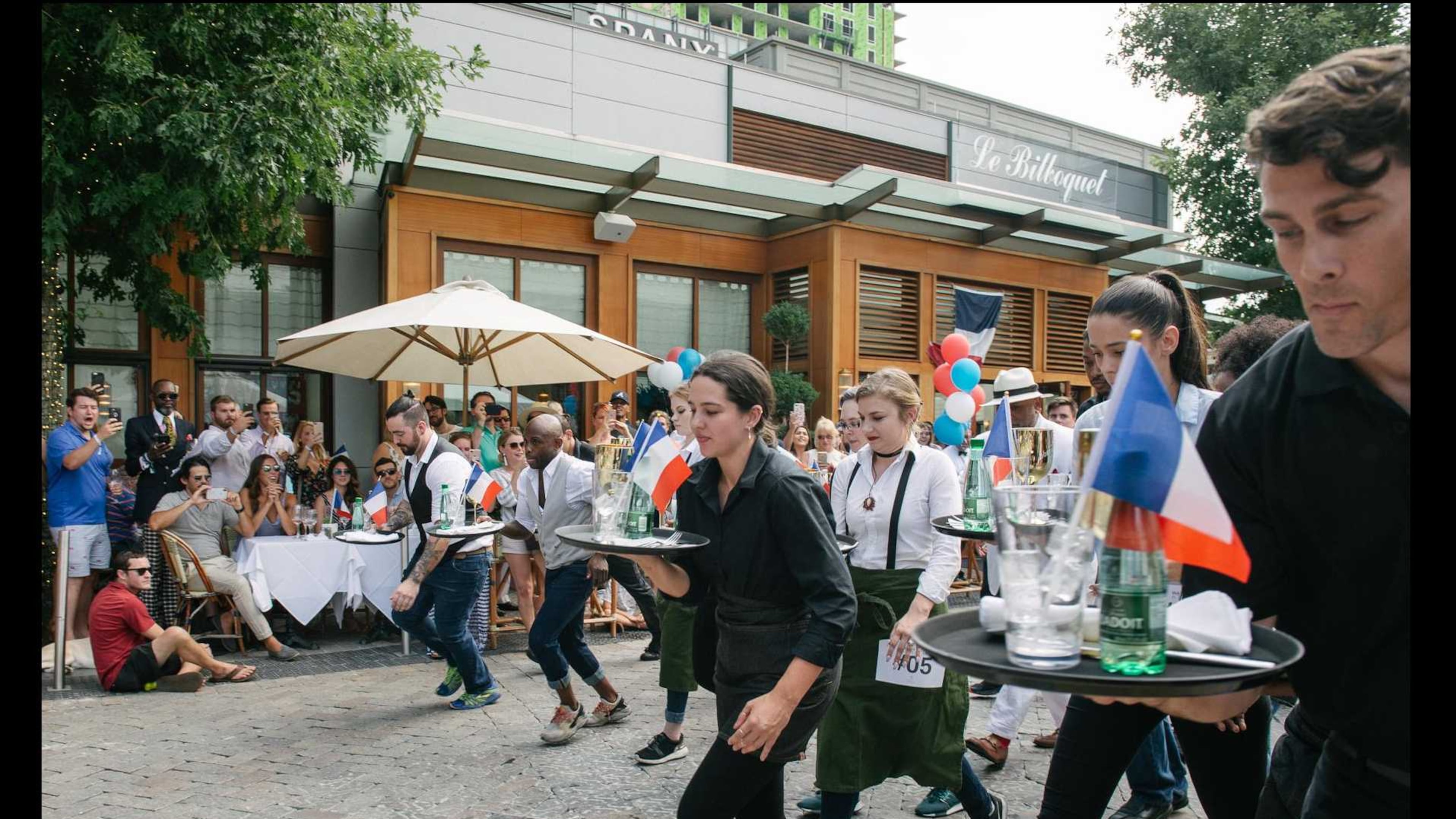 John Wilkins III, far right, won the 2018 Waiters’ Race Atlanta.
