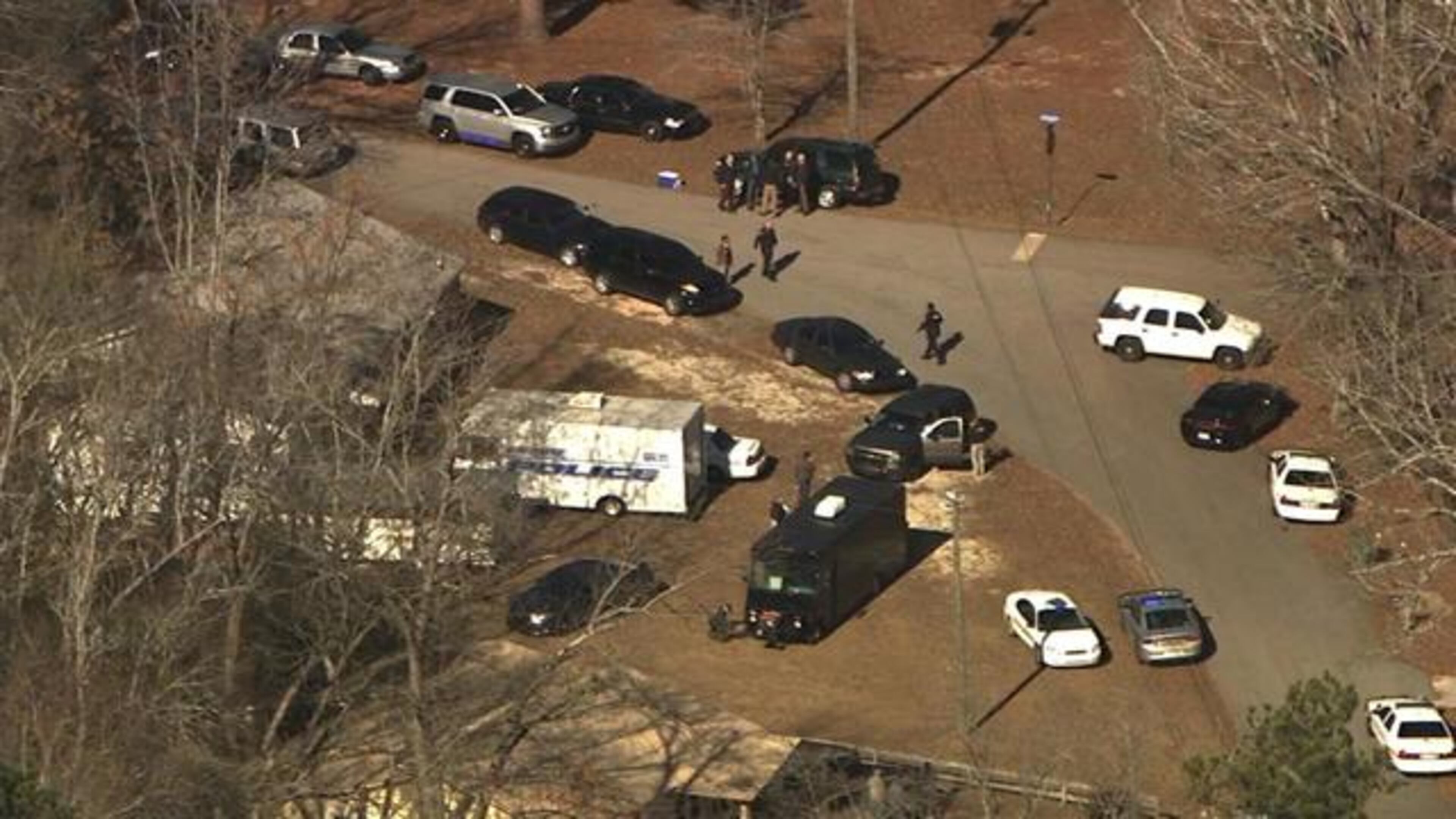 Authorities investigated an officer-involved shooting in Troup County on Monday. (Credit: Channel 2 Action News)