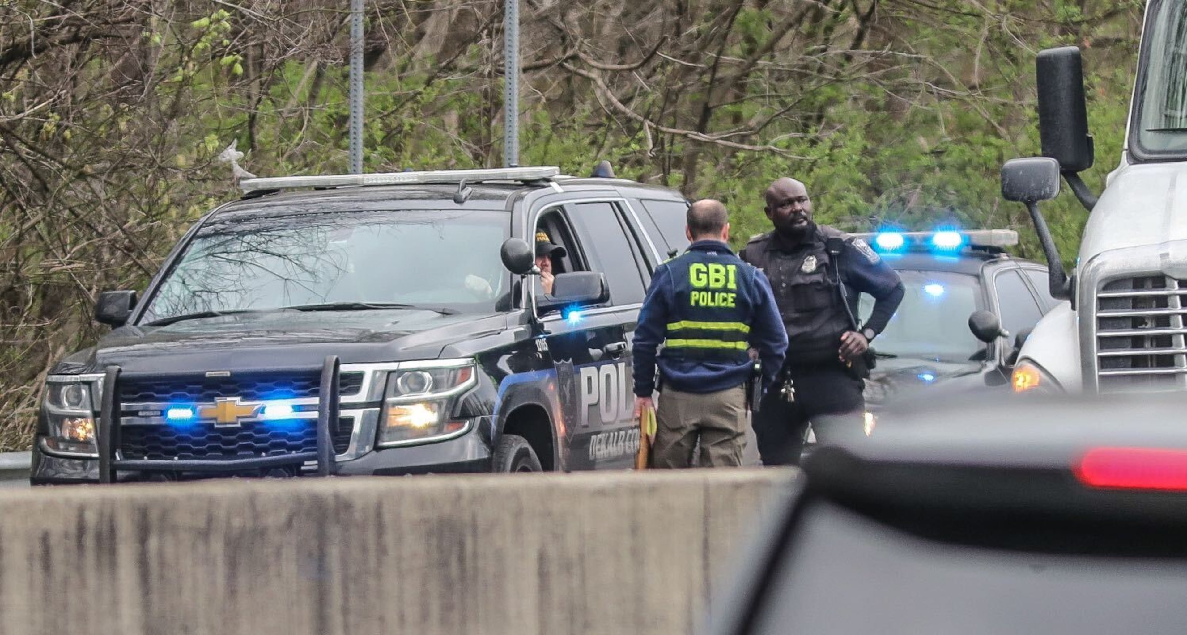 The GBI is investigating an officer-involved shooting on I-20 in DeKalb County Thursday morning.