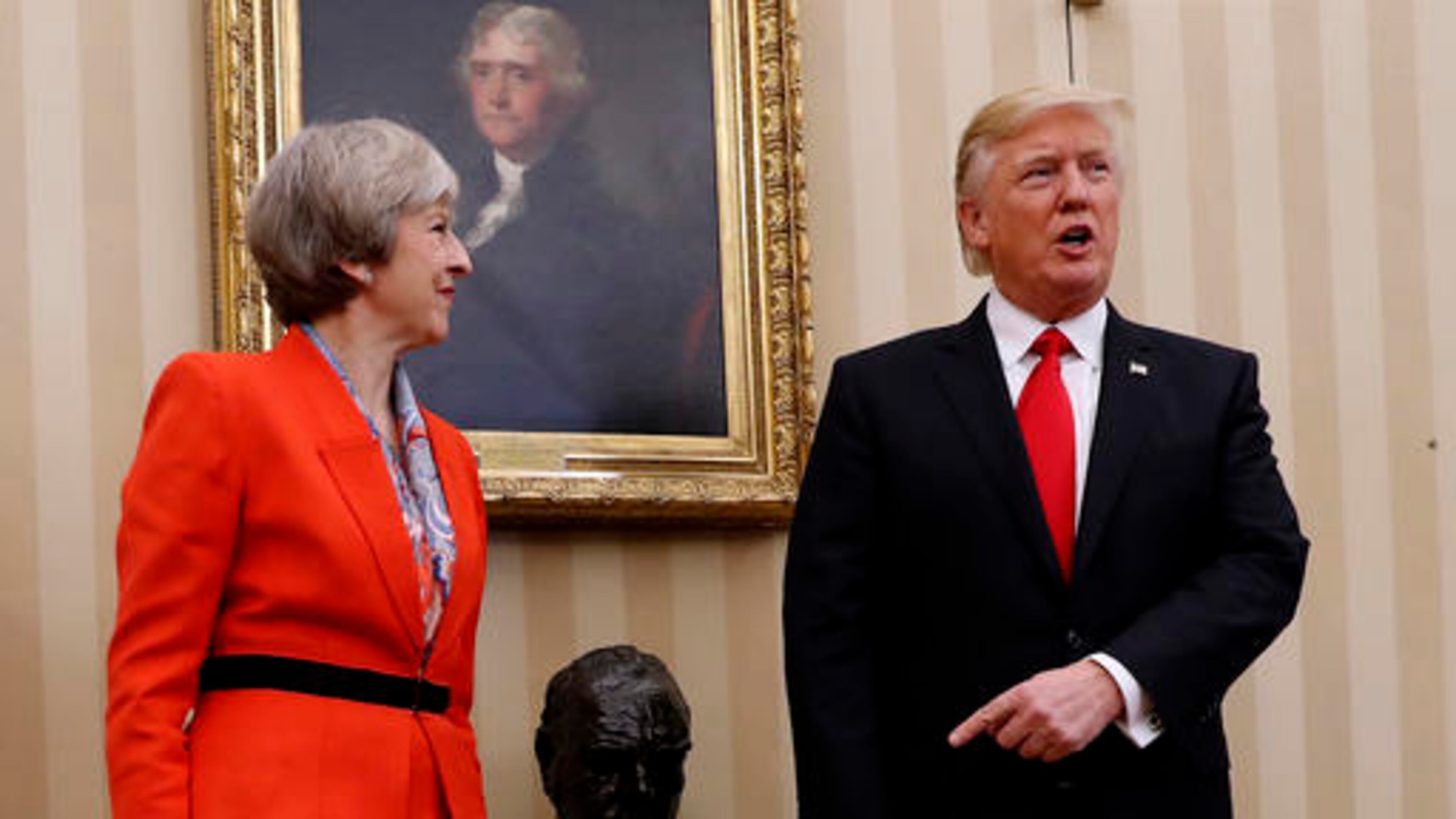 President Donald Trump met with British Prime Minister Theresa May in the White House last month. AP/Pablo Martinez Monsivais