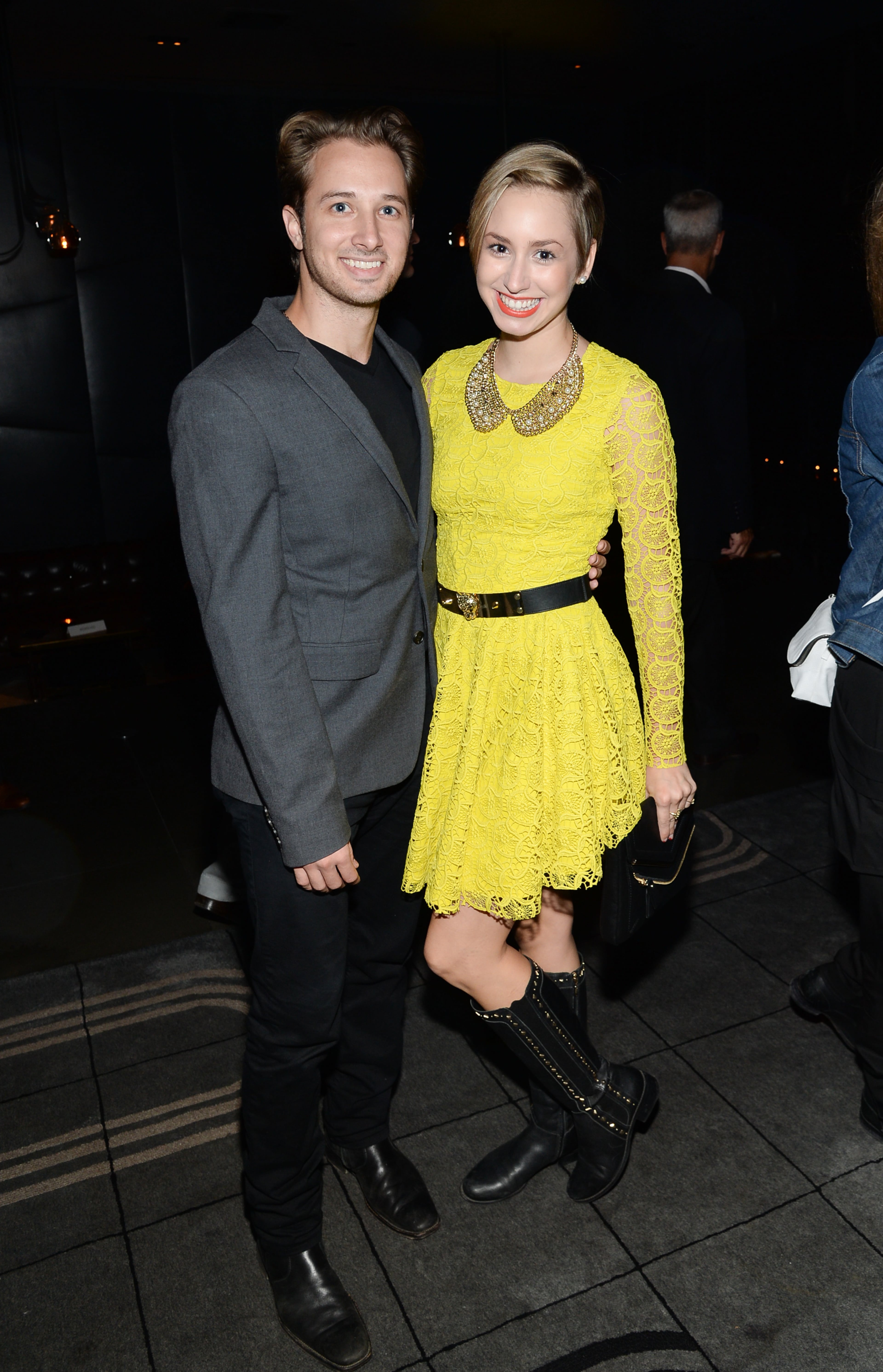 Jazmin Grimaldi and boyfriend Matthew Schmidt attend the "St. Vincent" premiere after party at The Royalton Hotel on Monday, Oct. 6, 2014, in New York. (Photo by Evan Agostini/Invision/AP)