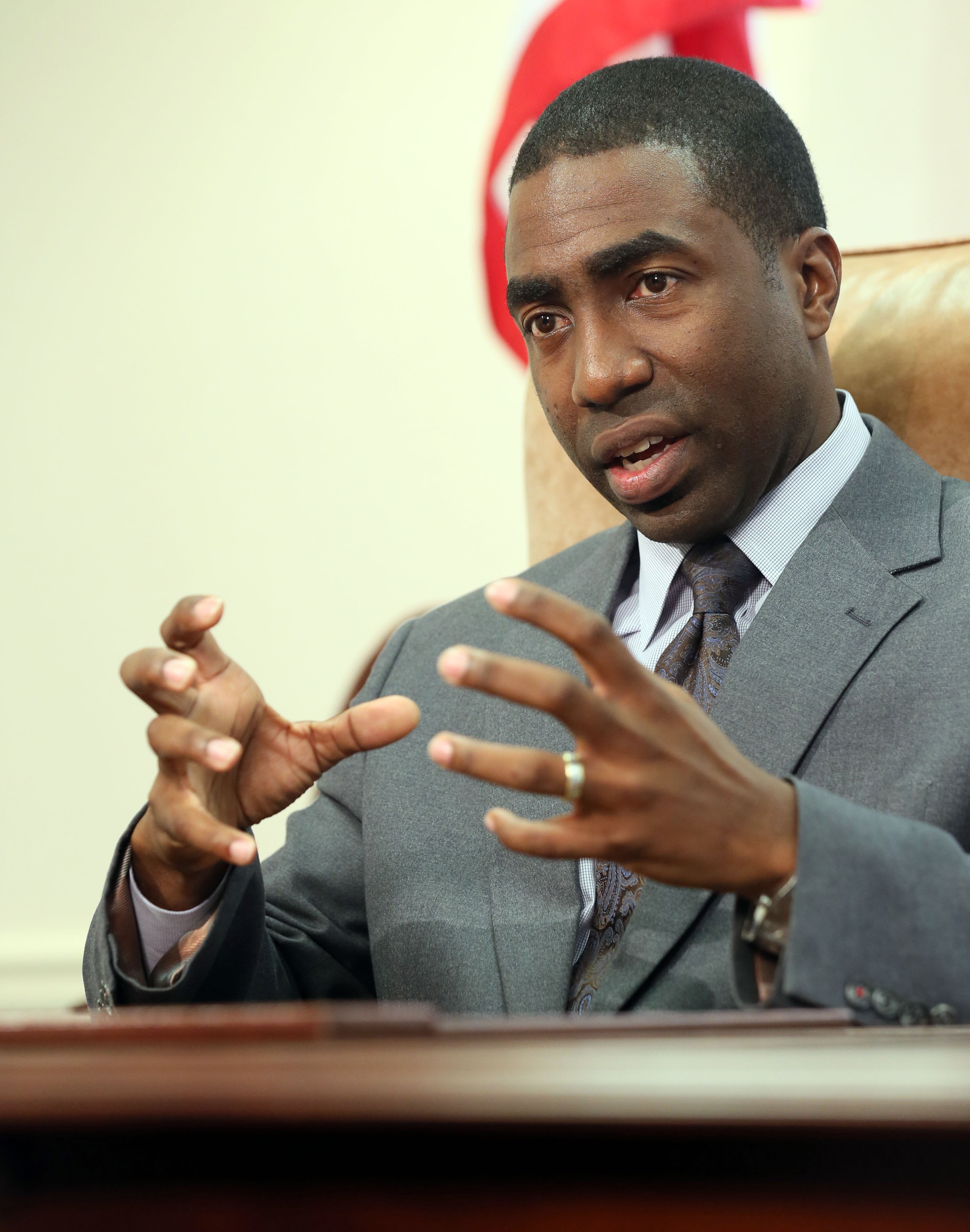 Interim DeKalb CEO Lee May said he hopes to find consensus about how to fix DeKalb’s problems.