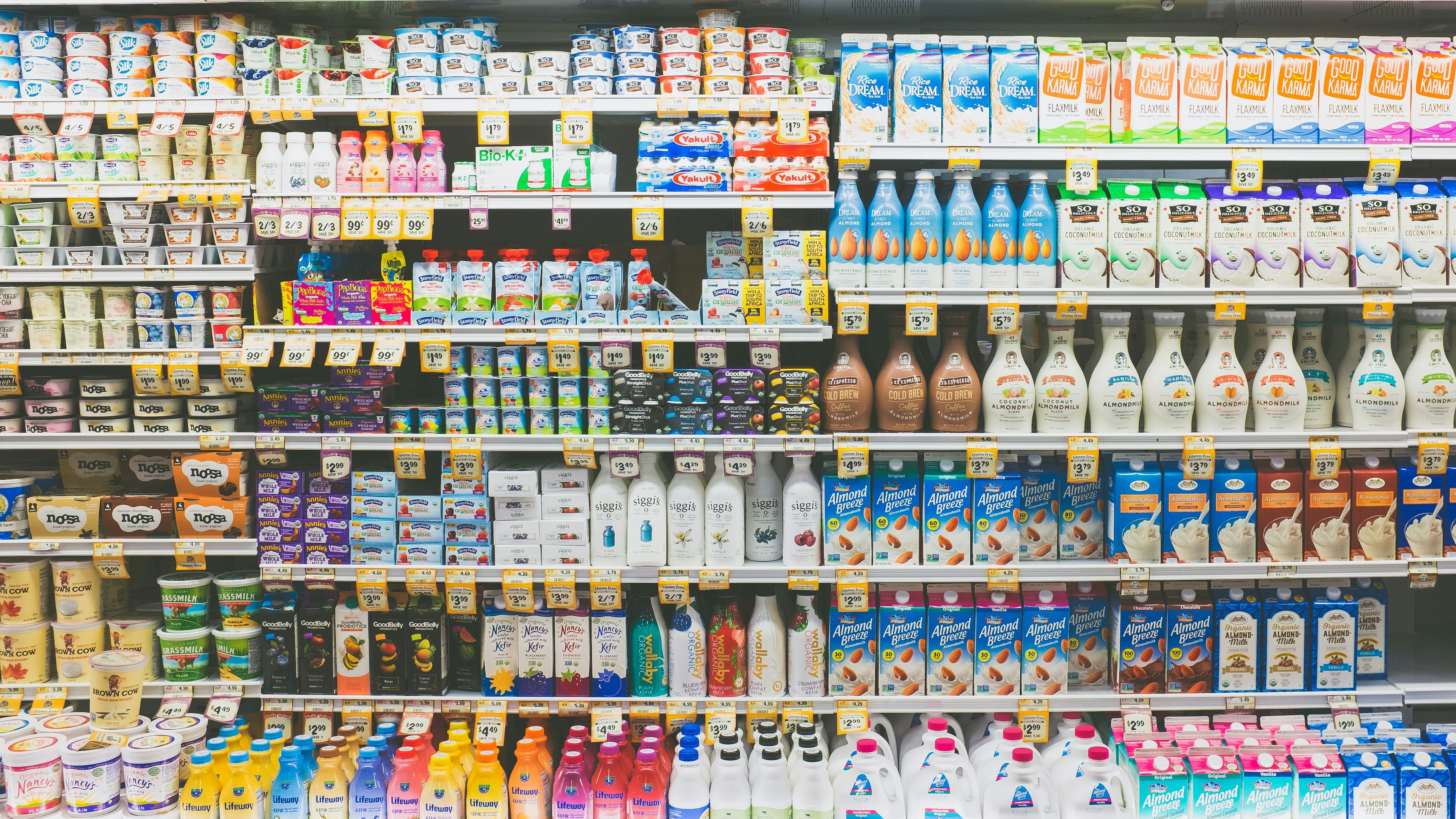 Milk, yogurt, and cheese contribute protein, along with other nutrients like calcium and vitamin D. (Courtesy of Sprouts Farmers Market)