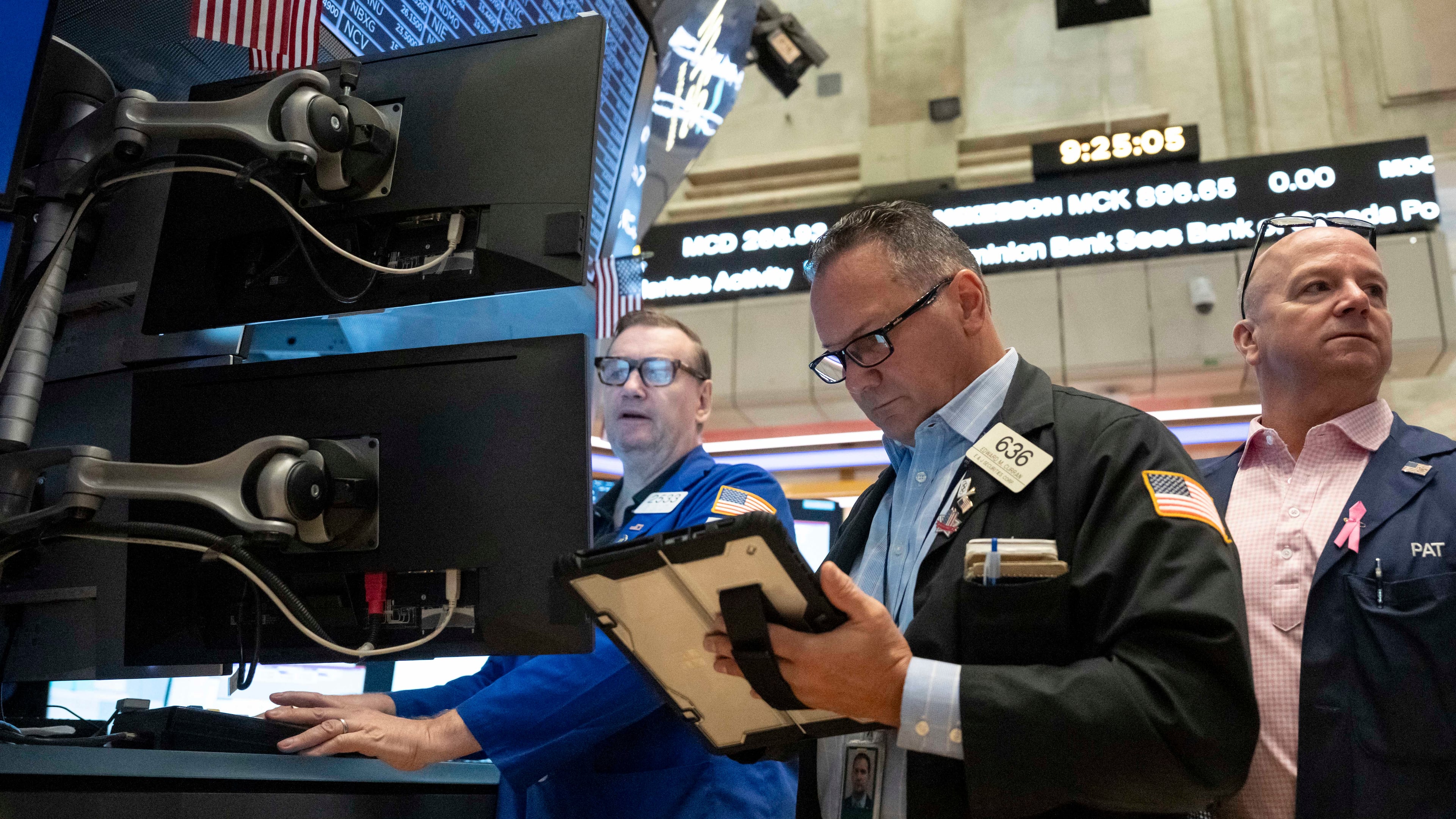 Trader Edward Curran works on the floor of the New York Stock Exchange, Thursday, Aug. 27, 2026, in New York. (AP Photo/Yuki Iwamura)
