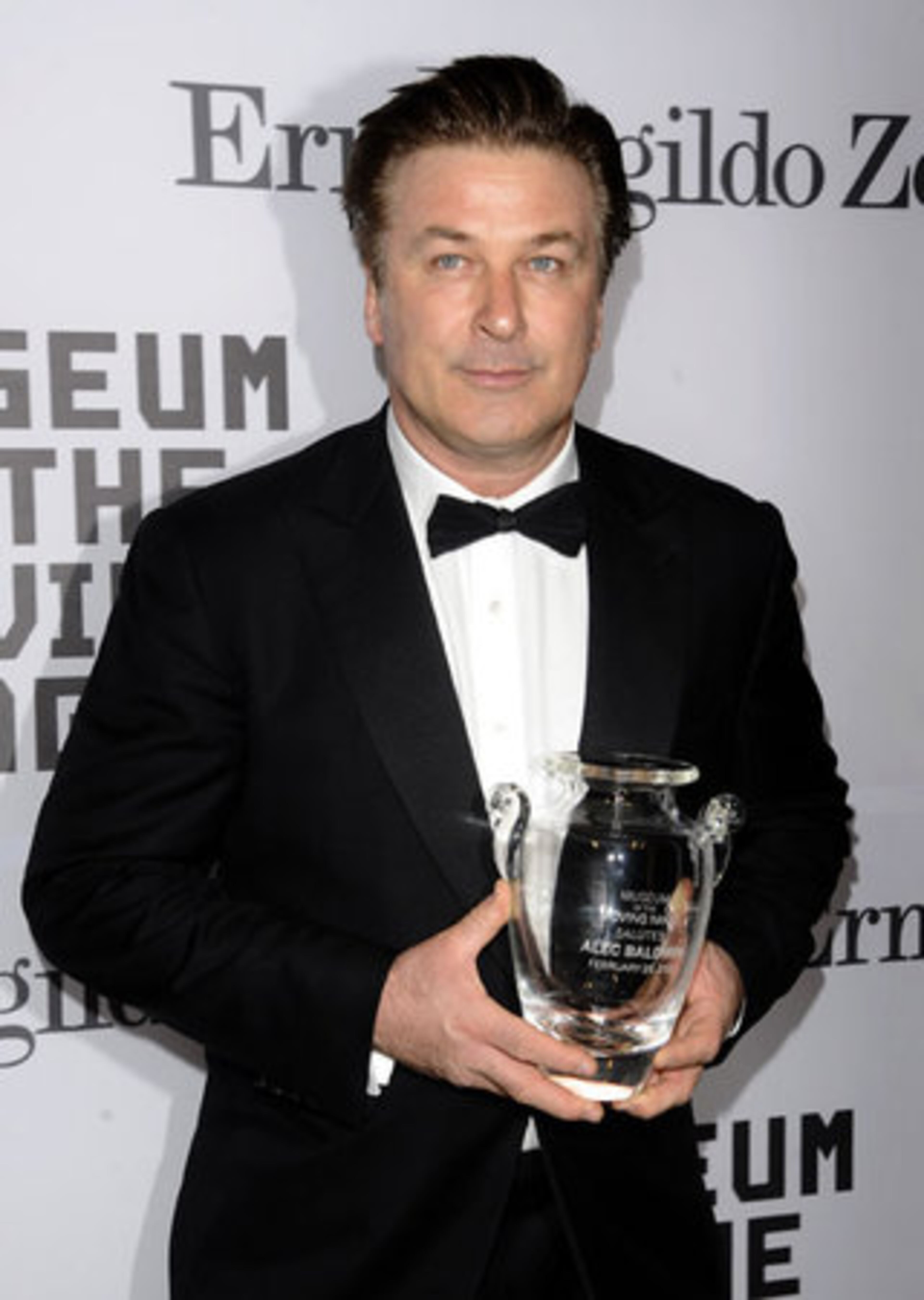 Baldwin poses with his award.
