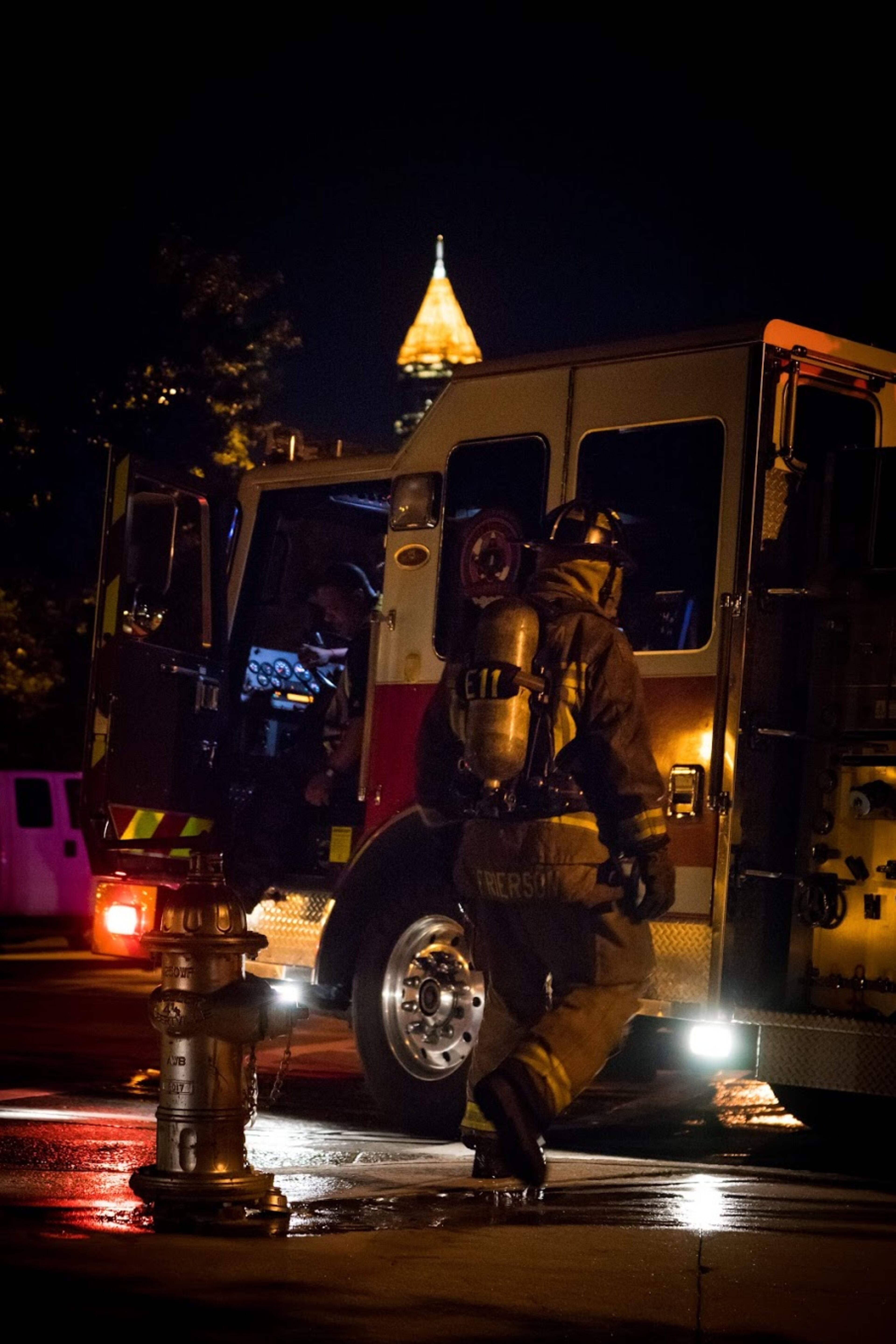 Firefighters responded to Georgia Tech Monday night. Photo: special to the AJC