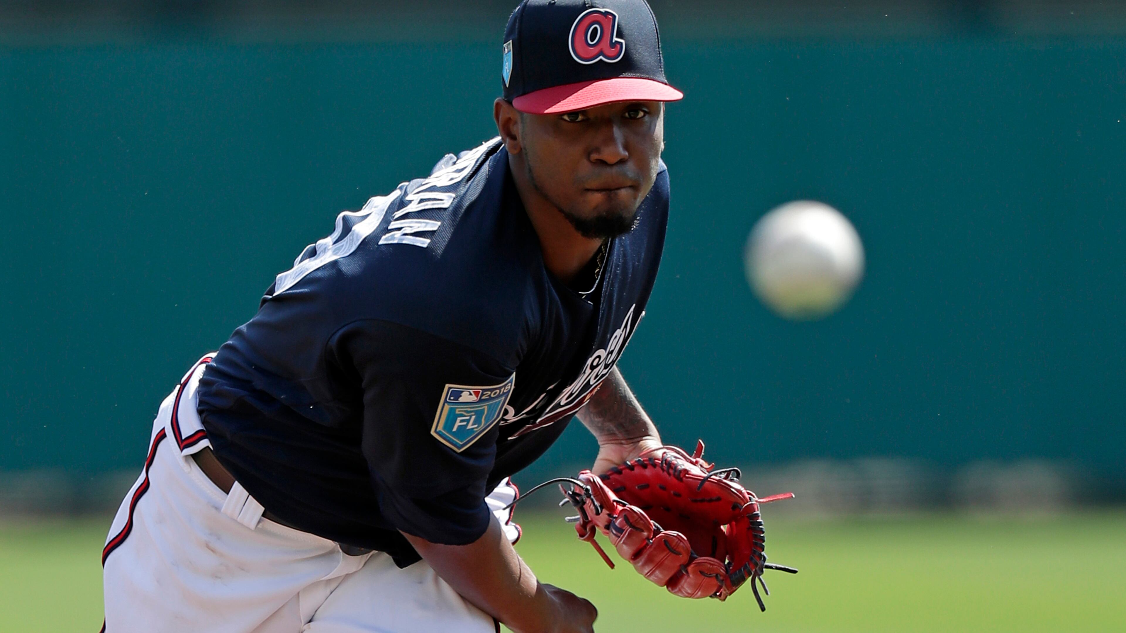Julio Teheran pitched nine scoreless innings over his first three spring starts before giving up six runs and two hits in five innings Wednesday against the Phillies. (AP file photo/John Raoux)