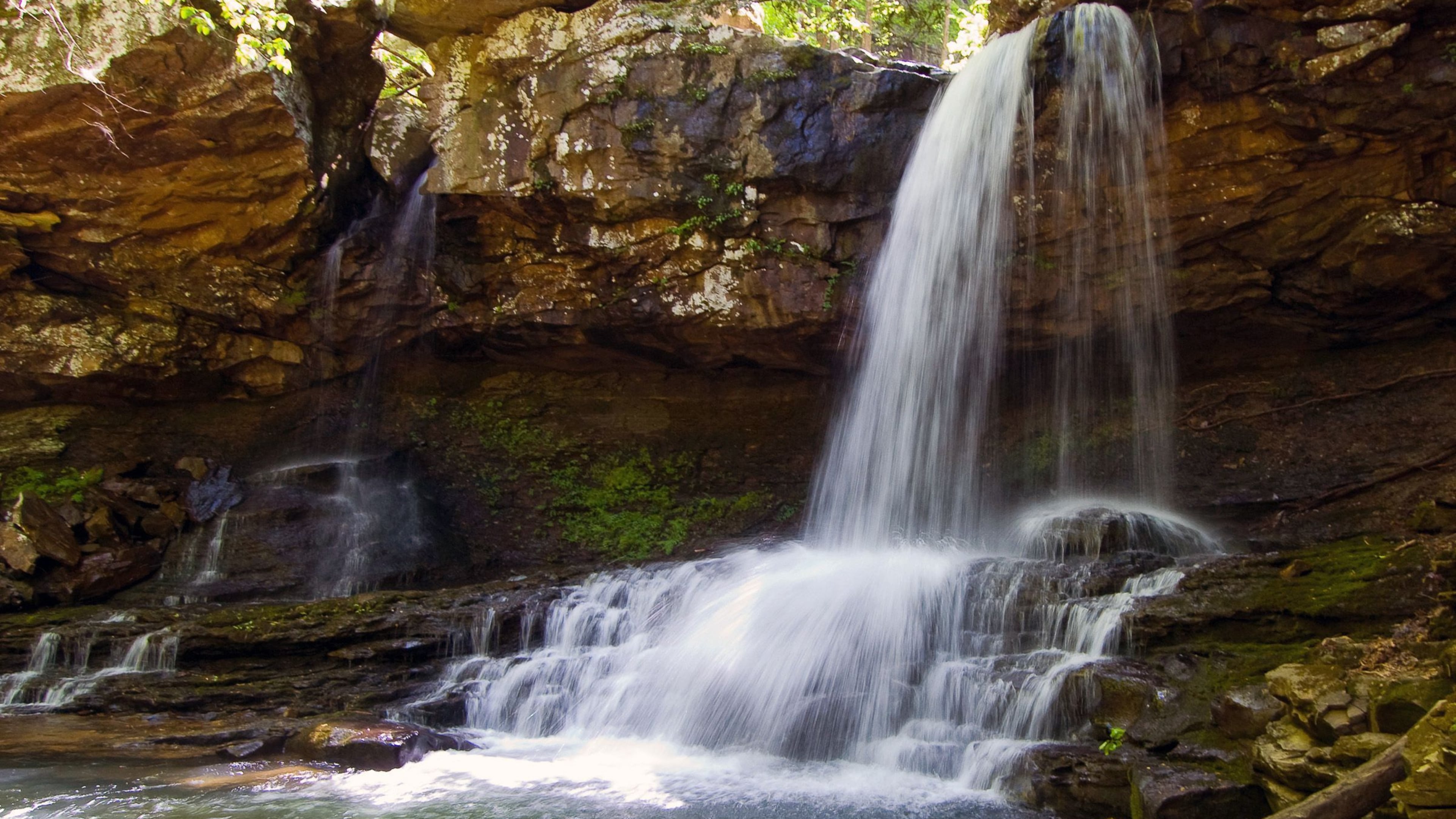 Hemlock Falls is one of two waterfalls in Cloudland Canyon State Park. The first, Cherokee Falls, is more than 60 feet, while Hemlock Falls cascades down more than 90 feet.
Courtesy of the Georgia Department of Natural Resources.
