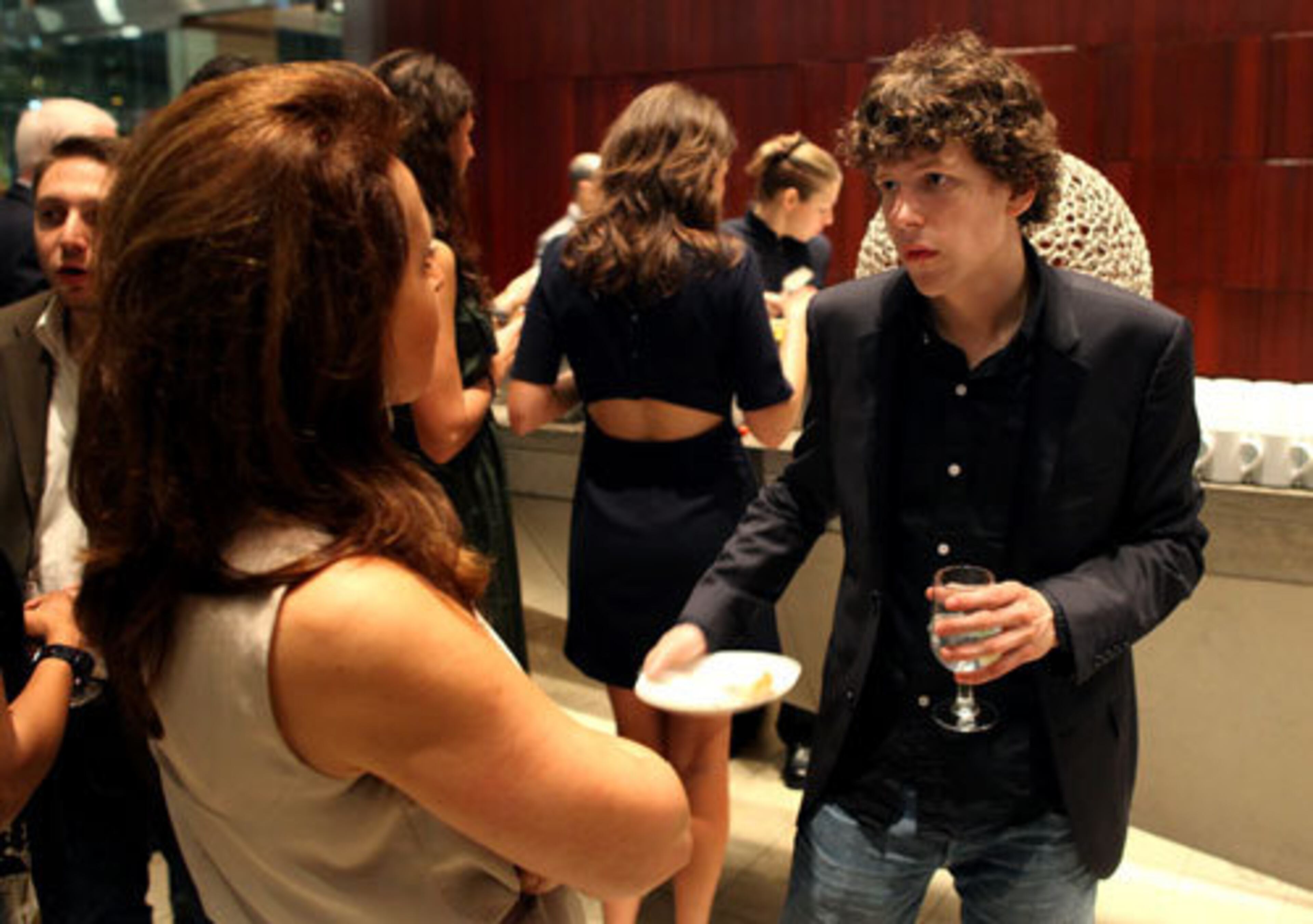 Nine artists and celebrities read poetry as part of the benefit the Academy of American Poets in New York. Actor Jesse Eisenberg read Schwartz's "The Heavy Bear Who Goes With Me."