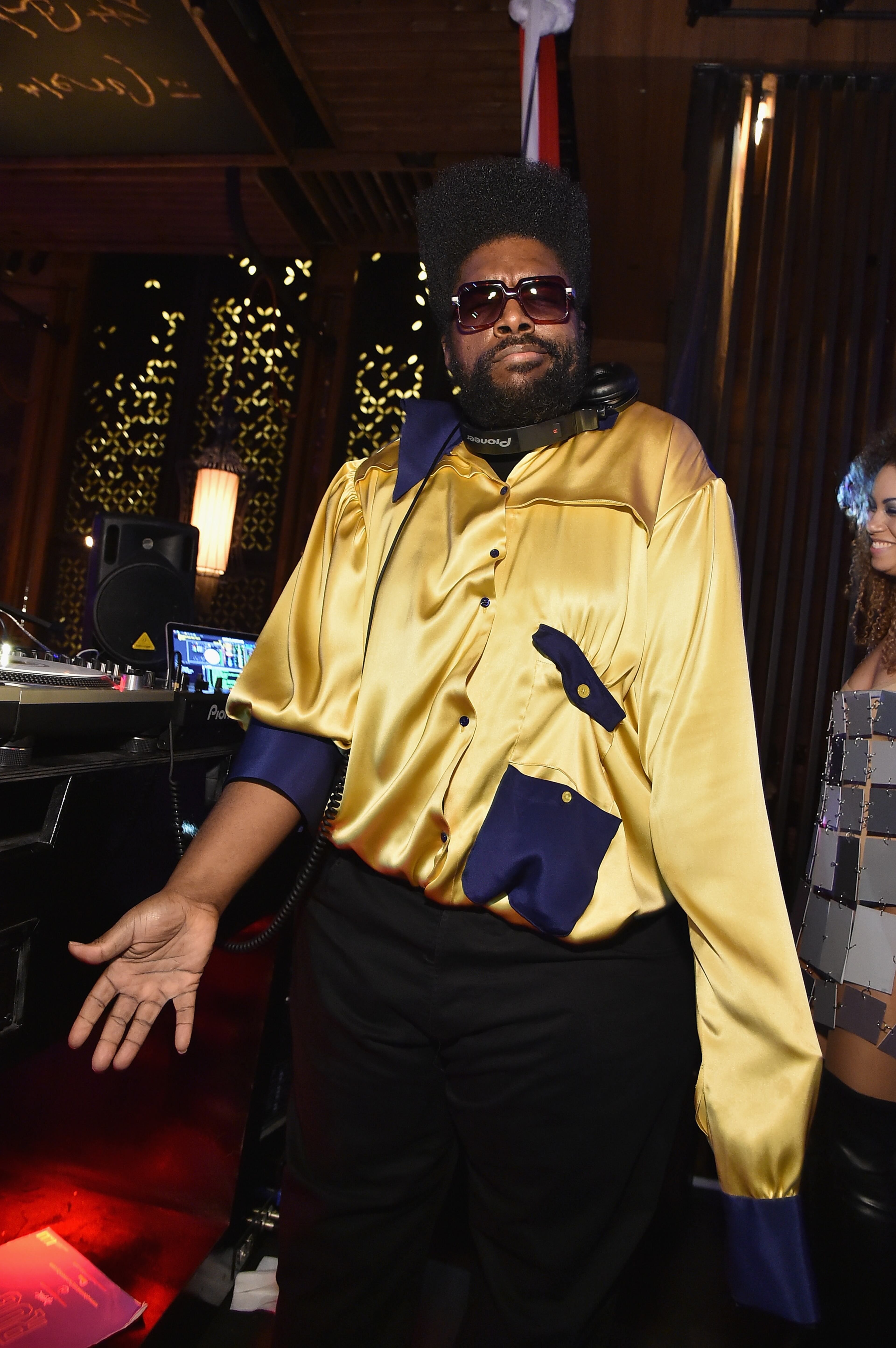 NEW YORK, NY - OCTOBER 31: Questlove performs as Moto X presents Heidi Klum's 15th Annual Halloween Party sponsored by SVEDKA Vodka at TAO Downtown on October 31, 2014 in New York City. (Photo by Mike Coppola/Getty Images for Heidi Klum)