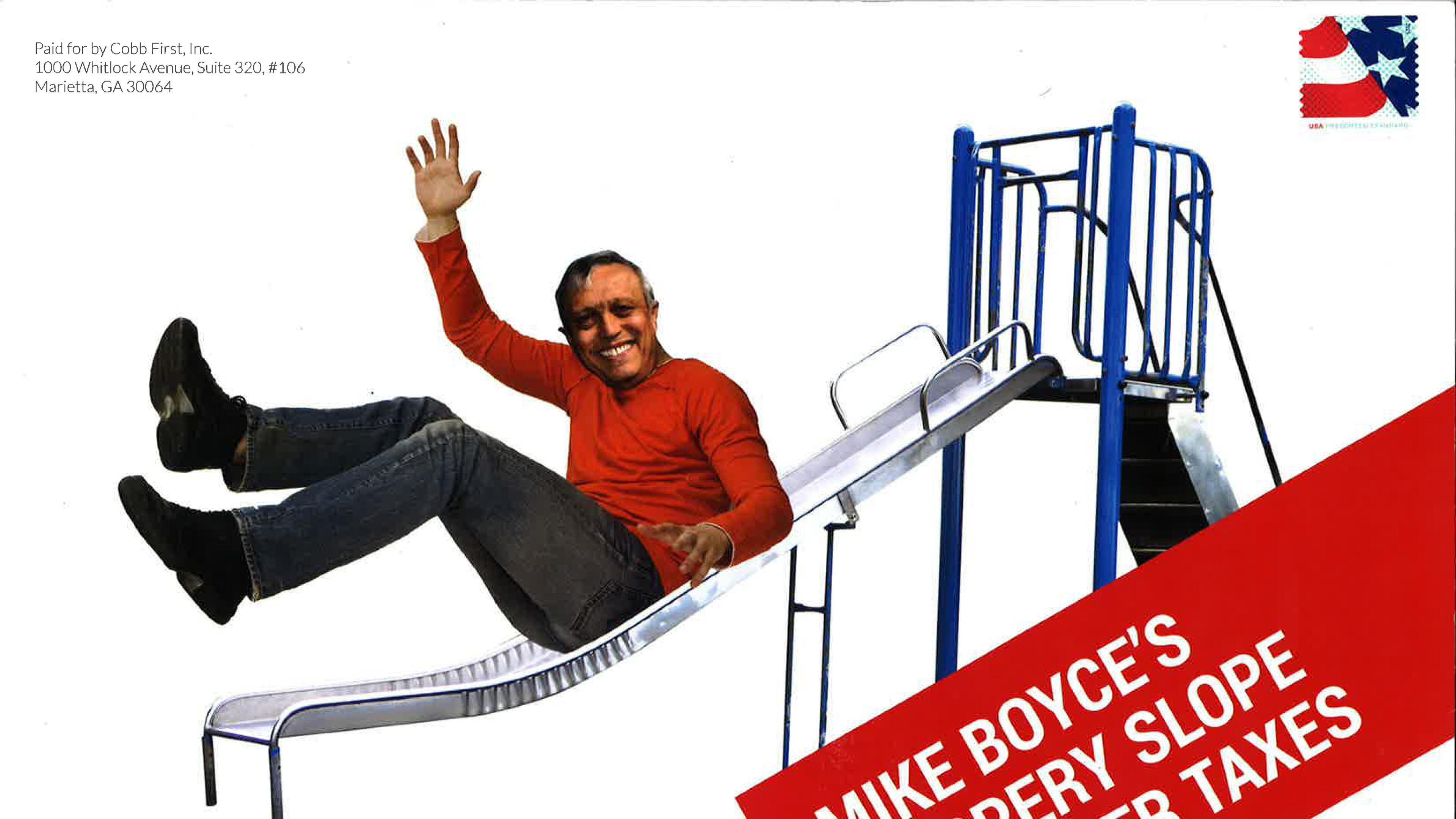 “Dark money,” spending by a nonprofit social-welfare organization that does not have to disclose its donors tried to convince voters to re-elect Cobb Commission chairman Tim Lee this year with direct mail like this. Challenger Mike Boyce still defeated Lee with 64-percent of the vote. This mailer was funded by the independent political committee Cobb First, which received $143,000 in dark money donations from the social-welfare group Revitalize America Fund.