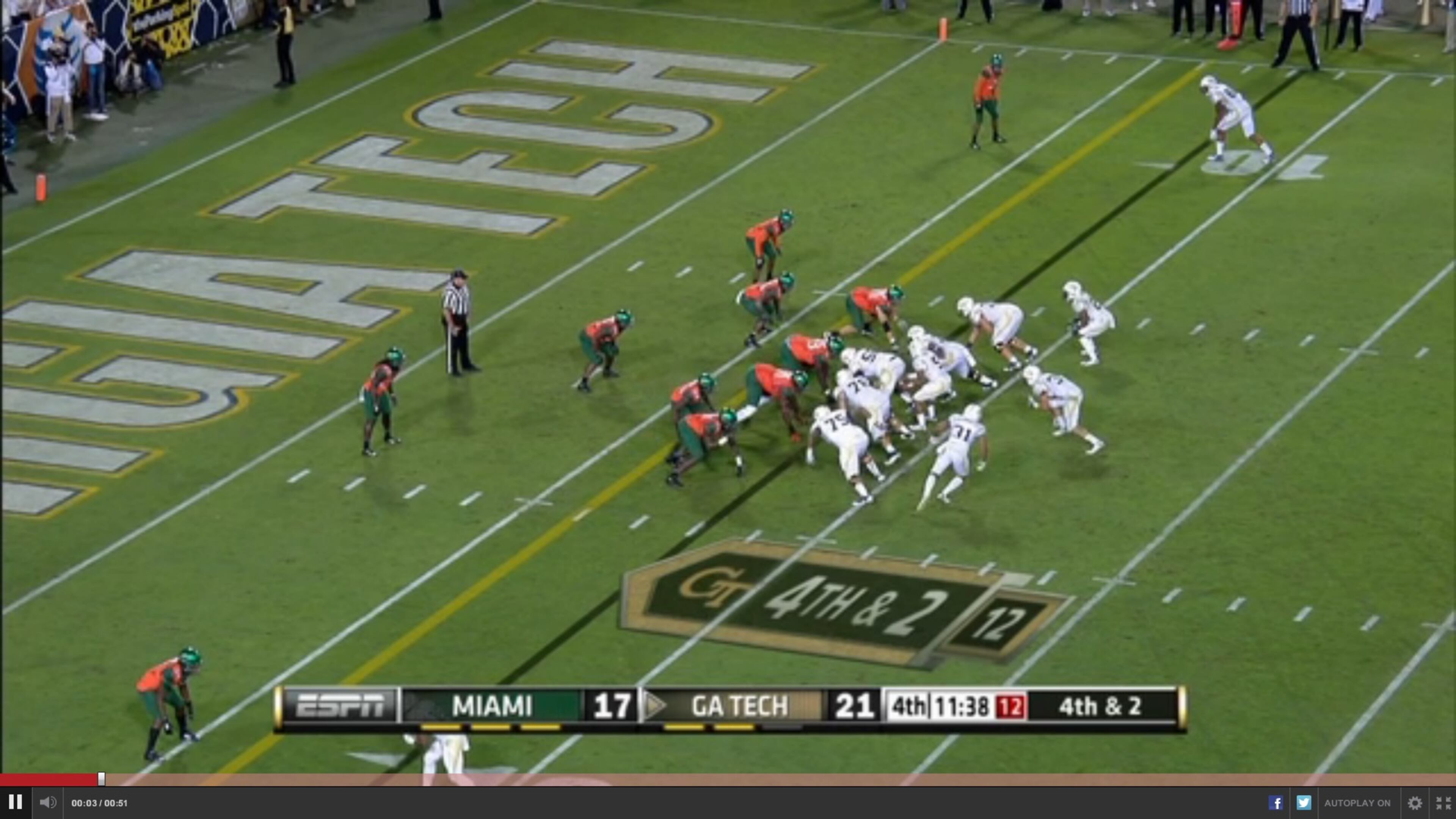 At the snap, Hill is into his “orbit” motion as B-back Zach Laskey charges low and forward for his mesh with quarterback Justin Thomas.