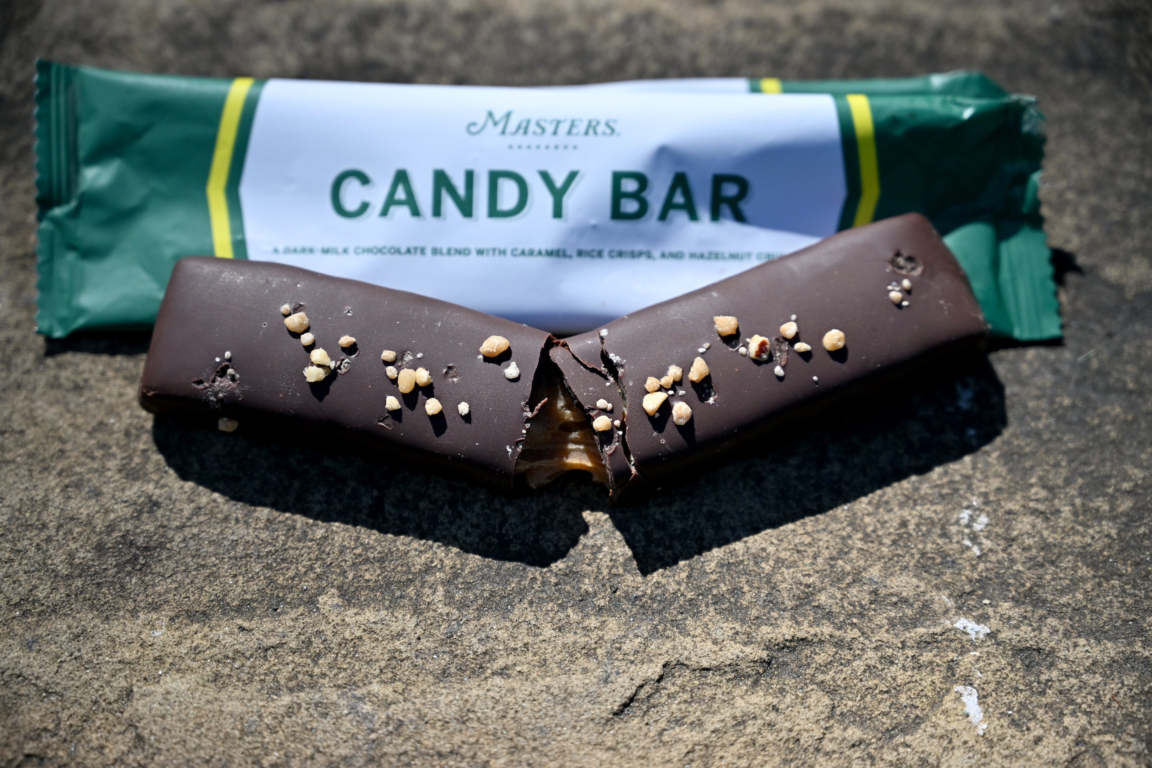 AJC restaurant critic Henri Hollis plans to grab at least a couple of the new Masters candy bars before leaving the tournament. (Hyosub Shin/AJC)