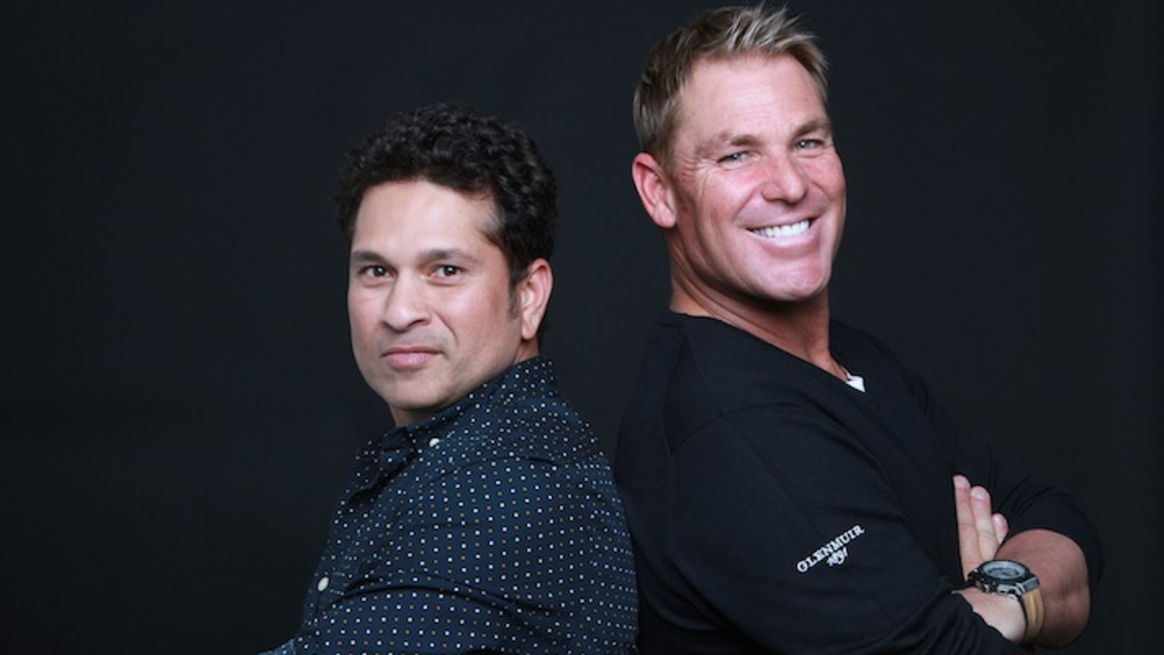 Sachin Tendulkar ant Shane Warne, two of the world’s most famous cricket players, in New York, Nov. 2, 2015. The two are in America to captain exhibition matches of retired players in a fast-paced form of cricket called Twenty20. “It’s a great version of the game,” Warne said. “It’s got the skill, the athleticism. It’s the rock ’n’ roll version, you’ve got no time to think.” (Earl Wilson/The New York Times)