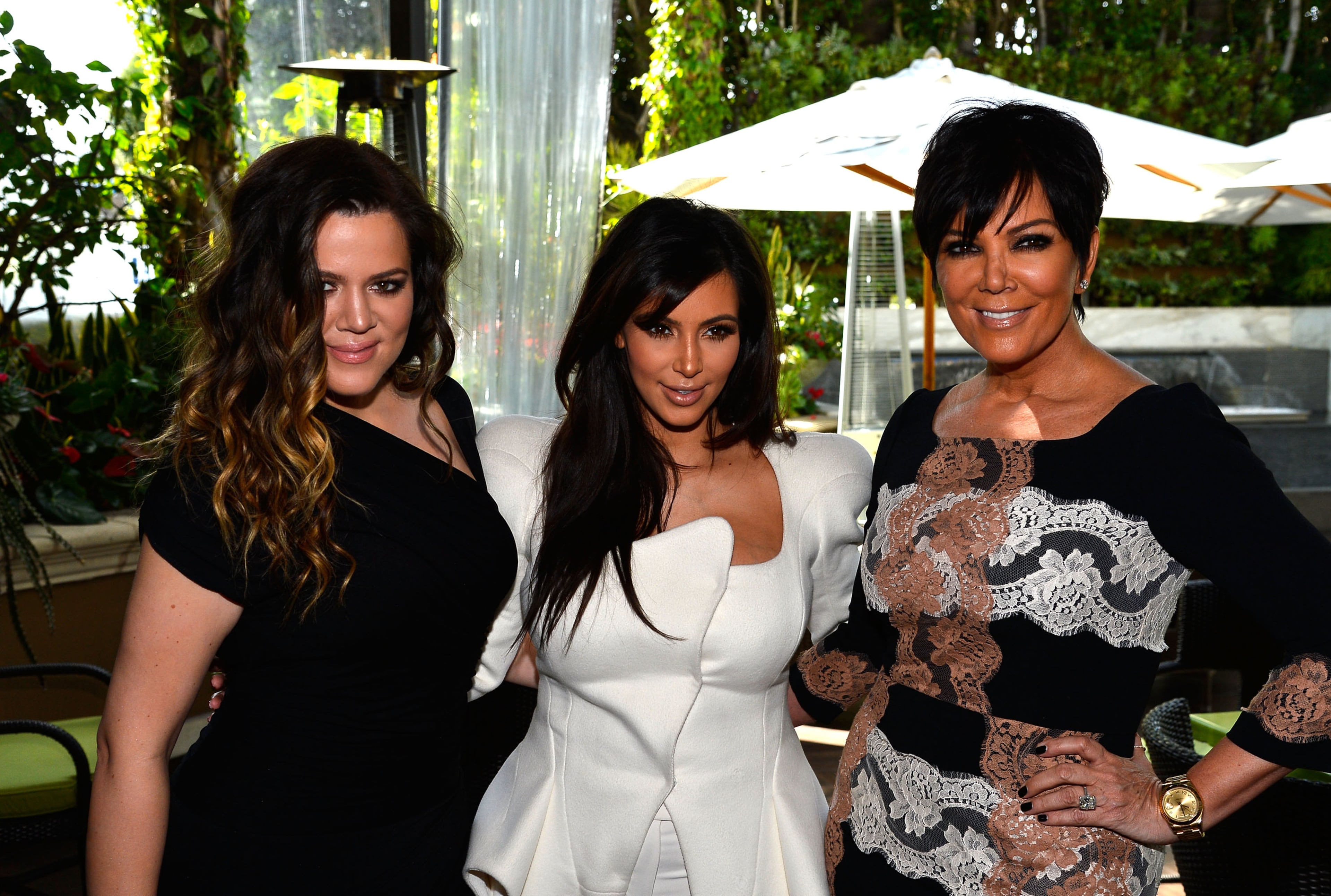 BEVERLY HILLS, CA - MARCH 02: Television Personalities Khole Kardashian, Kim Kardashian and Kris Jenner attend DuJour magazine's Spring issue collaboration with Kim Kardashian and Bruce Weber at the Four Seasons Hotel Los Angeles at Beverly Hills on March 2, 2013 in Beverly Hills, California. (Photo by Frazer Harrison/Getty Images)
