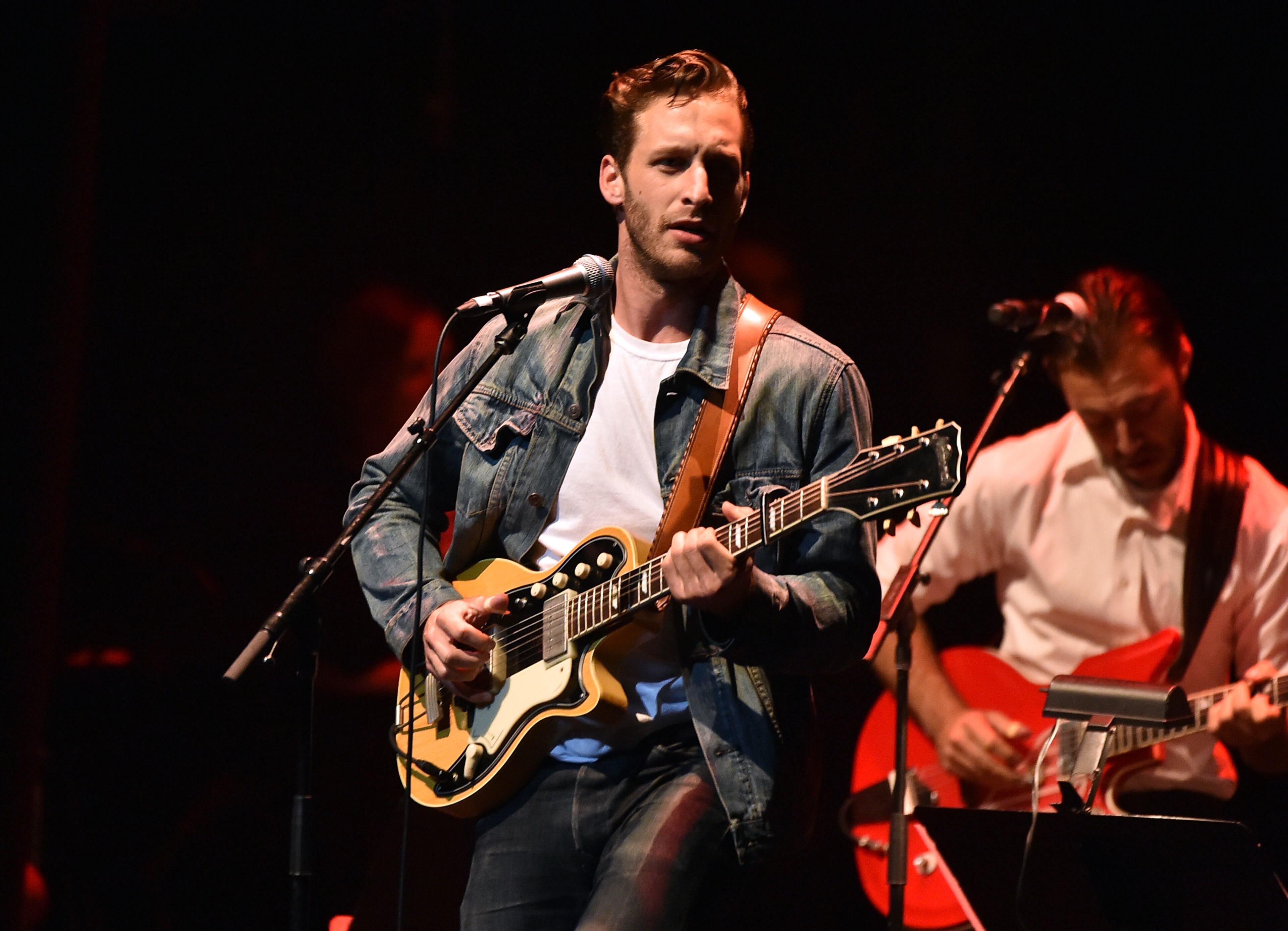 LOS ANGELES, CA - APRIL 07: Musician Patrick Ferris of The Americans performs onstage during The David Lynch Foundation's DLF Live Celebration of the 60th Anniversary of Allen Ginsberg's "HOWL" with Music, Words, and Funny People at The Theatre at Ace Hotel on April 7, 2015 in Los Angeles, California. (Photo by Kevin Winter/Getty Images)