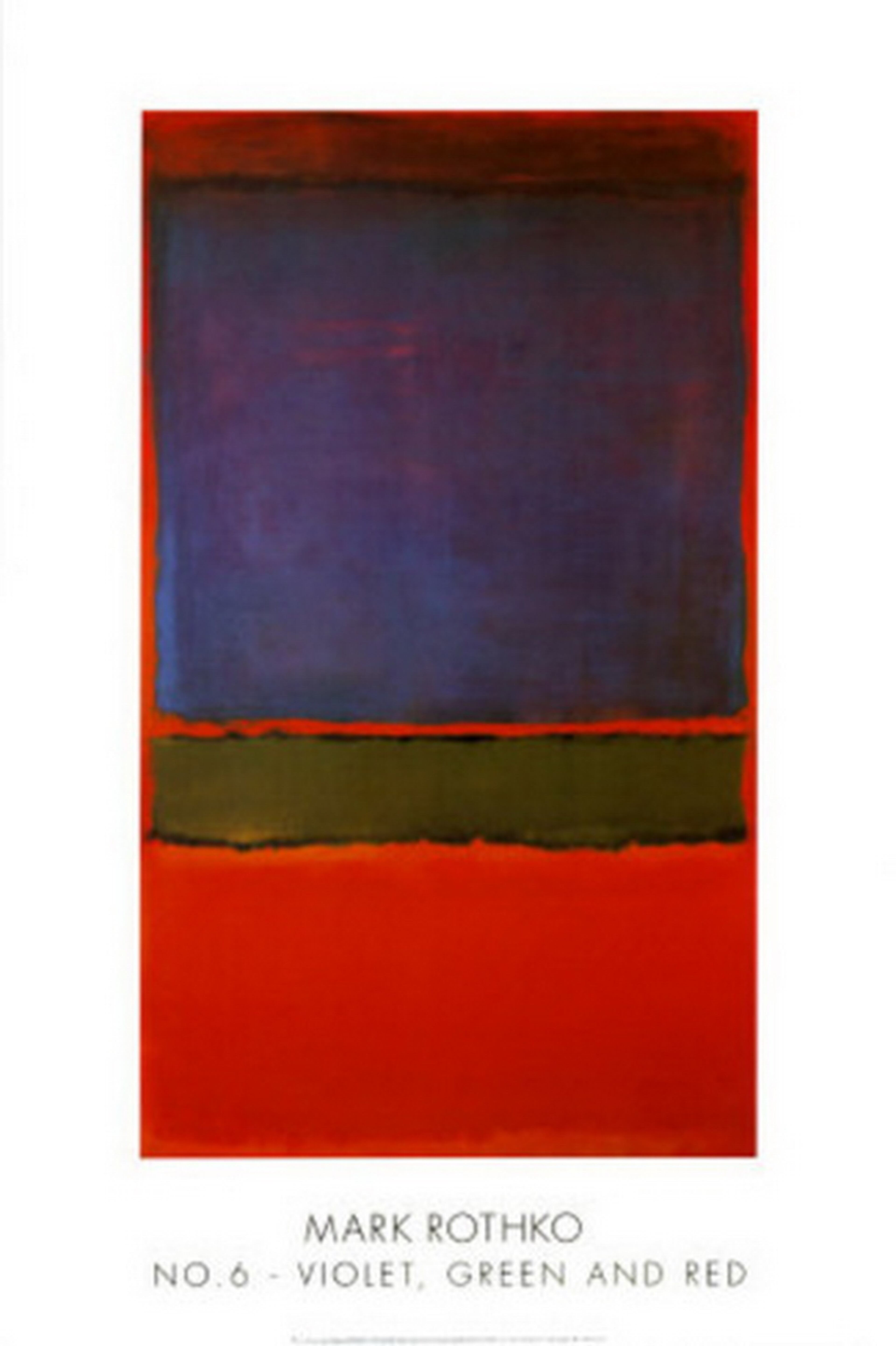 "No. 6 (Violet, Green and Red)" by Mark Rothko sold for $186 million in 2014. Shown is a poster of the famous painting. (markrothko.org)