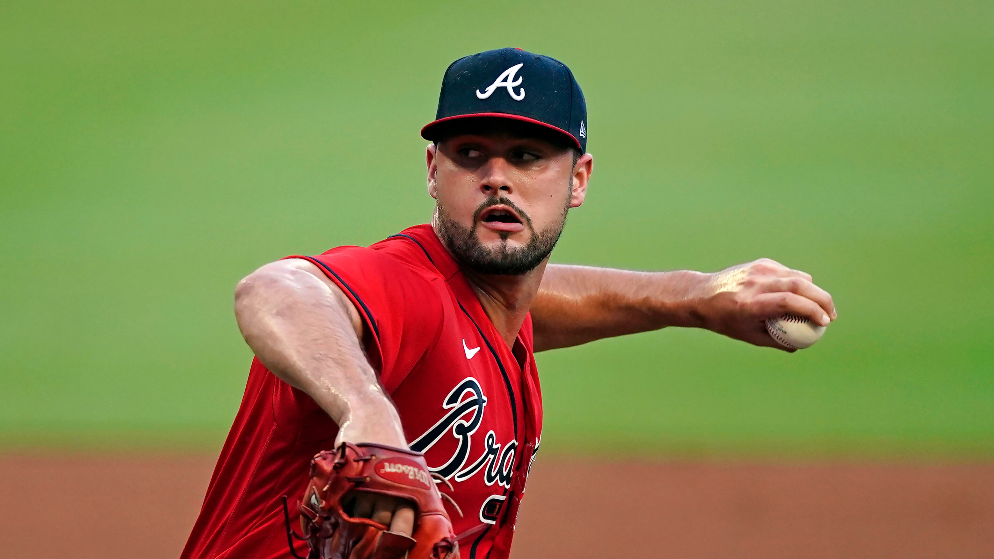 Braves pitcher Kyle Muller is hoping for a spot in the starting rotation this season. (AP Photo/John Bazemore)