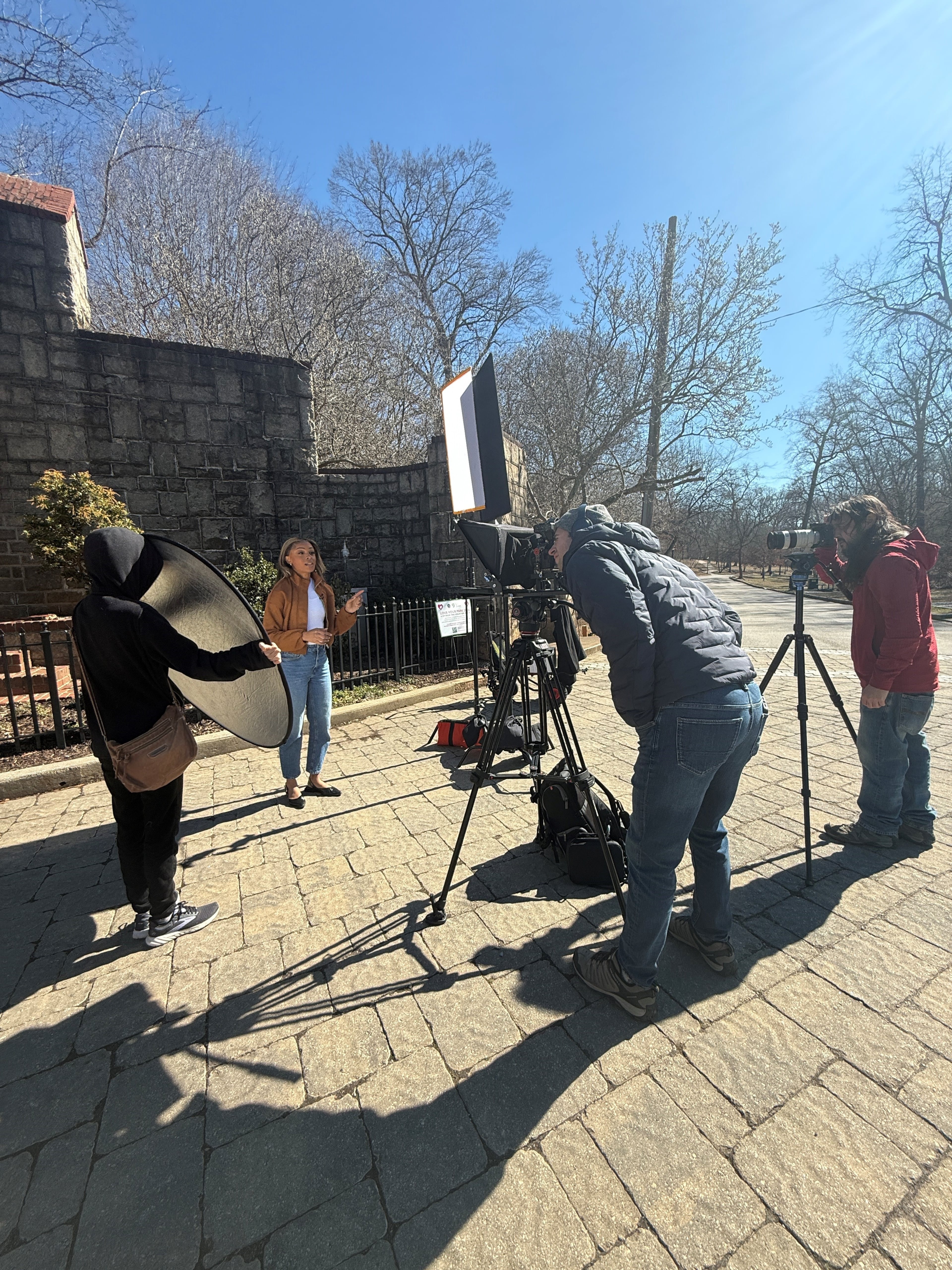 Maiya May shoots "Marked!" a 12-episode GPB series about the Revolutionary War. It airs online before being broadcast. (Courtesy of Andrew Iden)