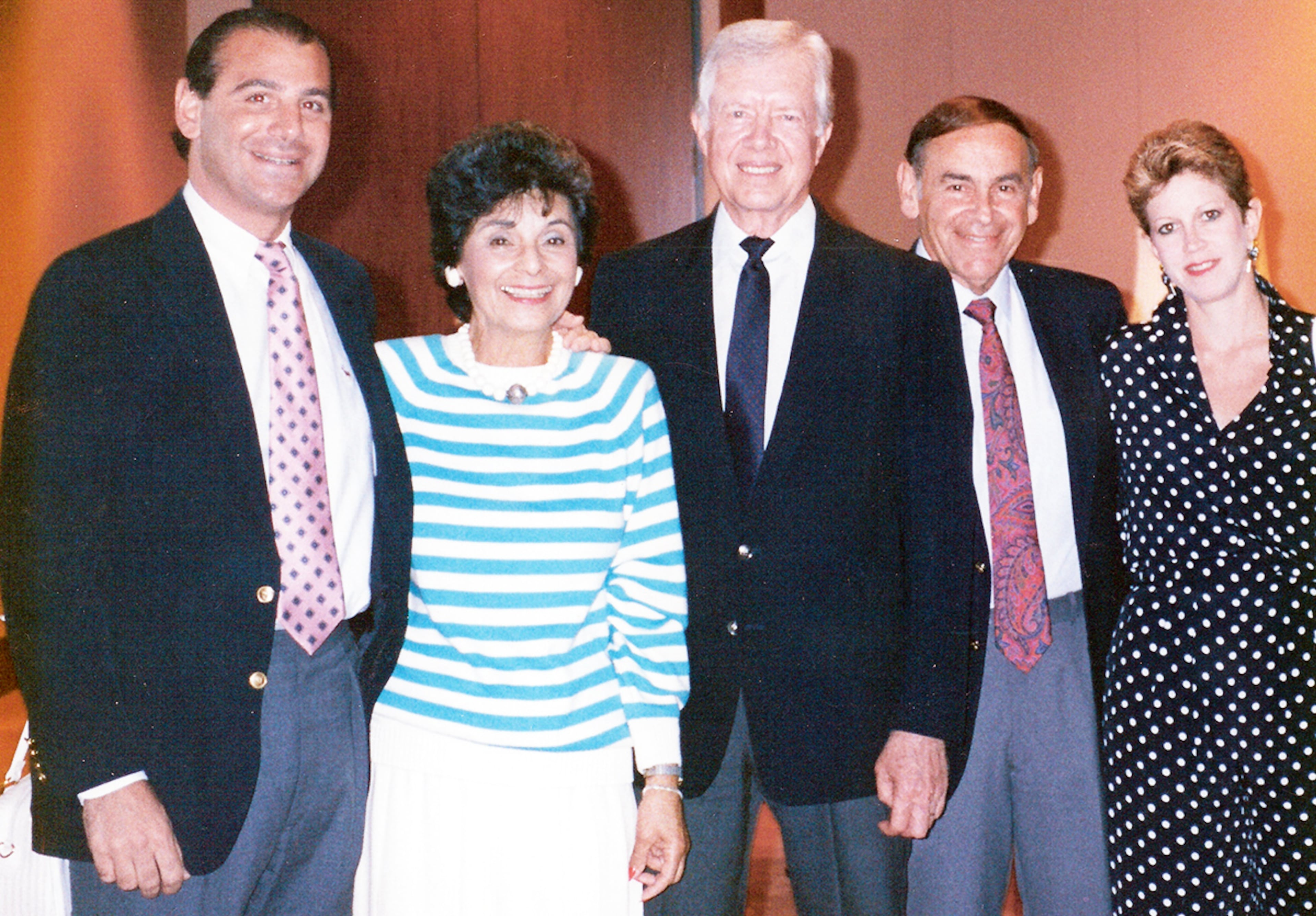 Ken Leebow: A few years ago, we had the privilege of getting a private tour of the Jimmy Carter Library by Jimmy Carter. It was a memorable tour of his presidency. One interesting observation from President Carter: "You have done something I have never done. You have met a Democratic president." Of course, this tour predated the Clinton and Obama presidencies. We wish President Carter well. (From left: Ken Leebow, Alice Leebow, President Jimmy Carter, Albert Leebow, Denice Leebow)