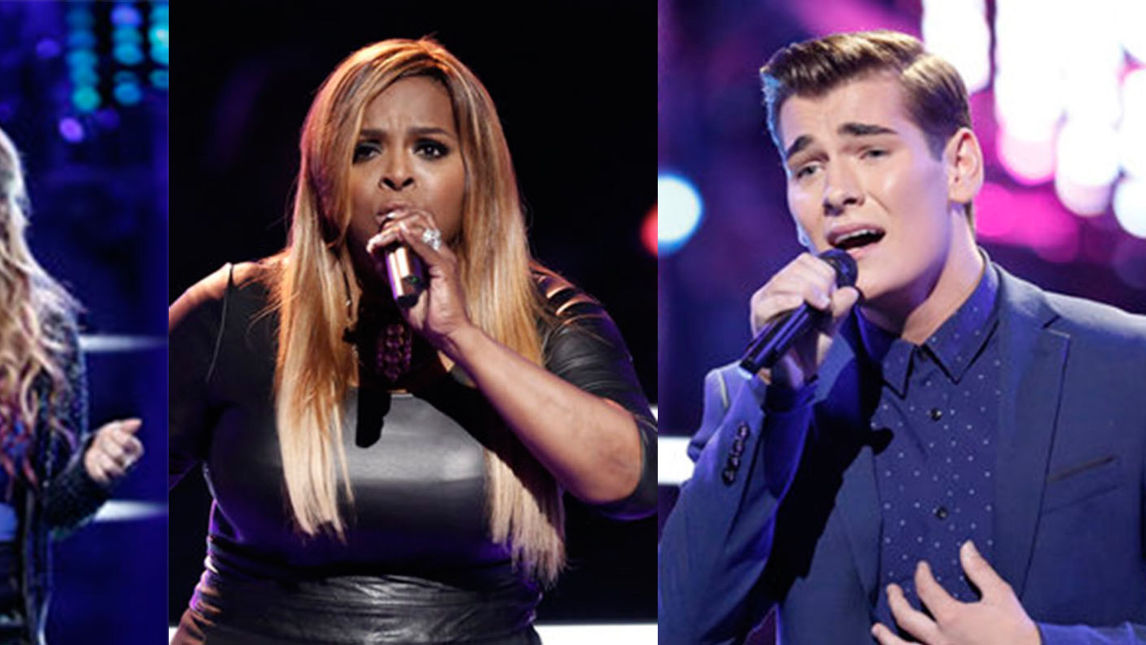 Riley Biederer, Regina Love and Zach Seabaugh are vying for the top 12 on "The Voice." CREDIT: NBC