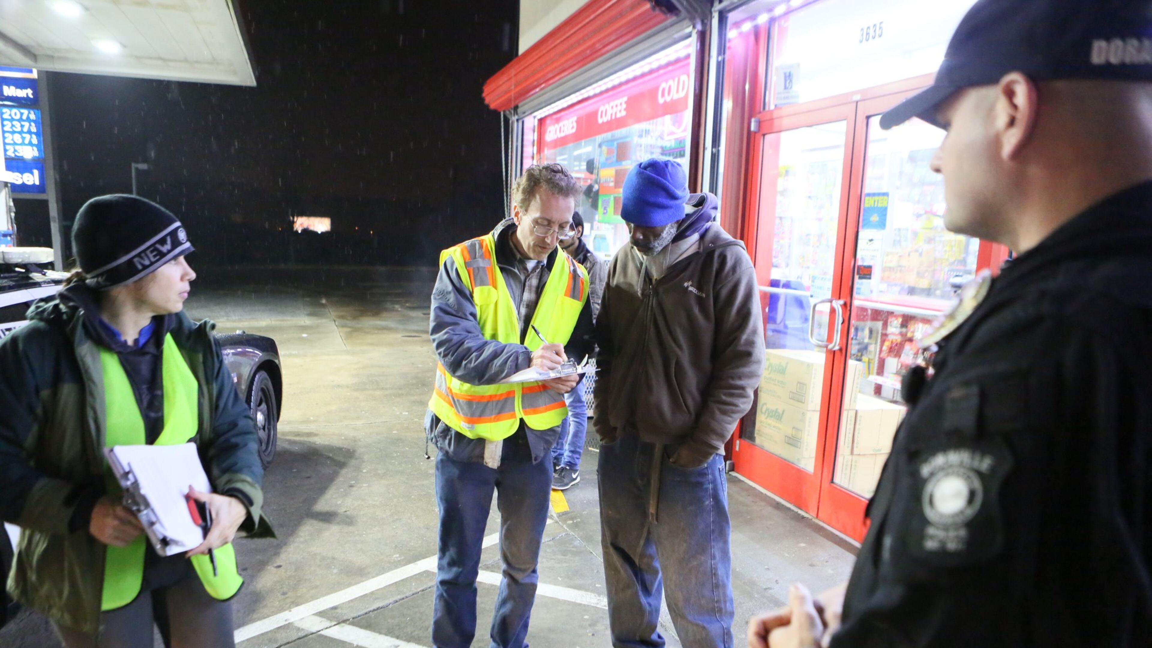 Thomas Fuller, during the DeKalb County Homeless Count in 2016. Photo: Miguel Martínez/MH)