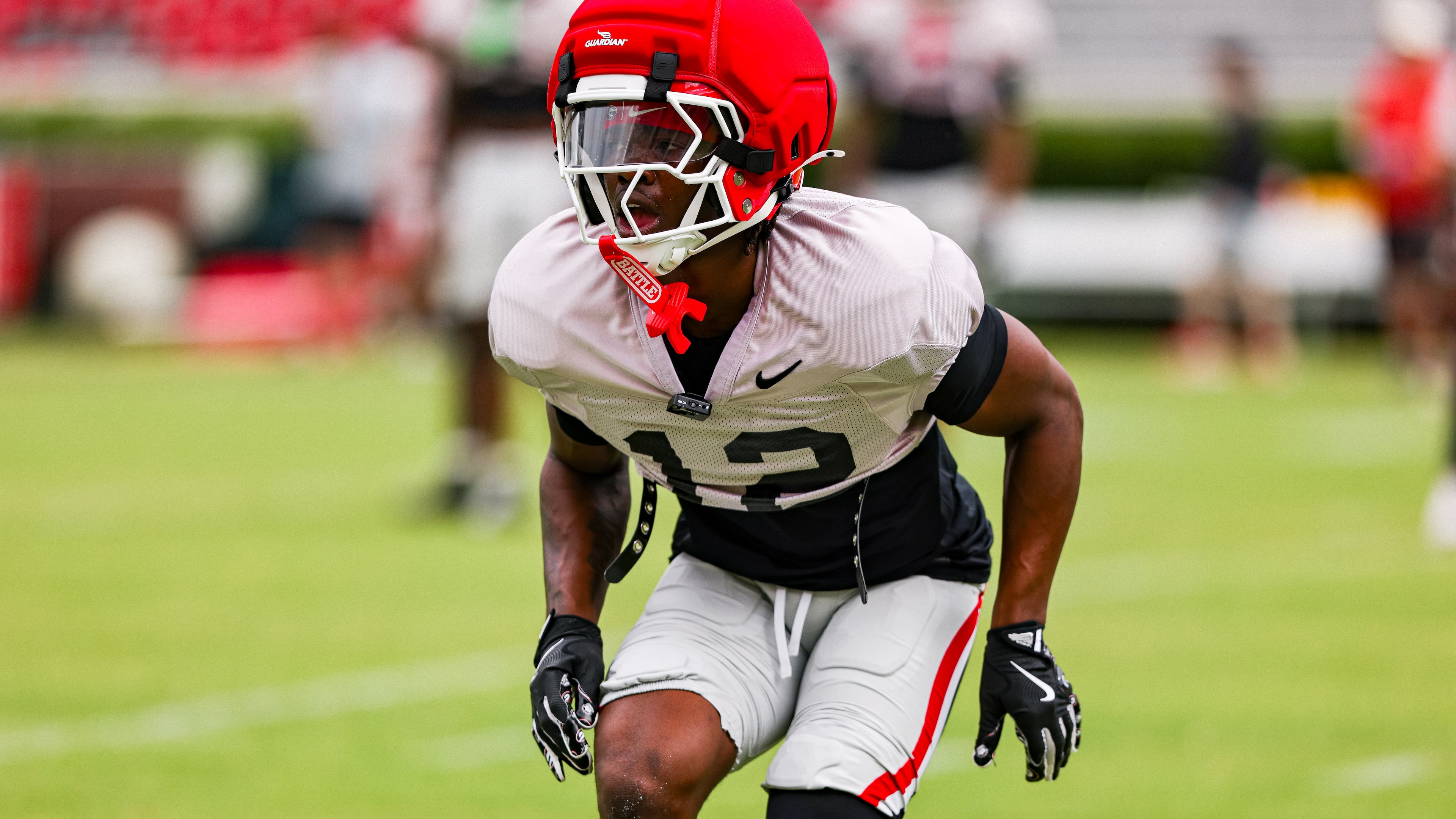 Georgia defensive back Ja'Marley Riddle during Georgia’s practice session on Dooley Field at Sanford Stadium in Athens, Ga., on Saturday, April 4, 2026. (Tony Walsh/UGAAA)