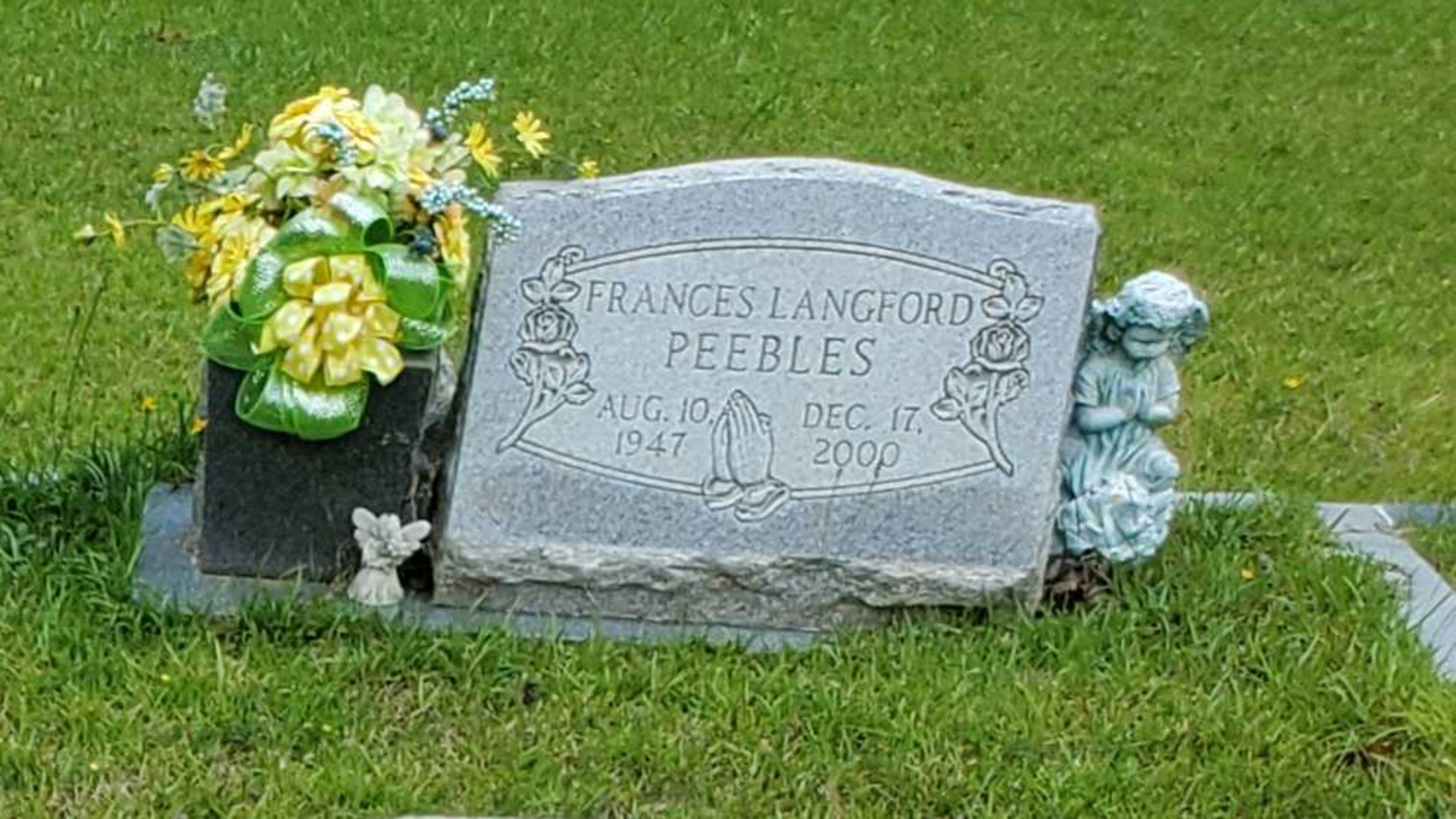 Frances Peebles, known to many as "Miss Fran," died shortly before Christmas 2000. Family photo