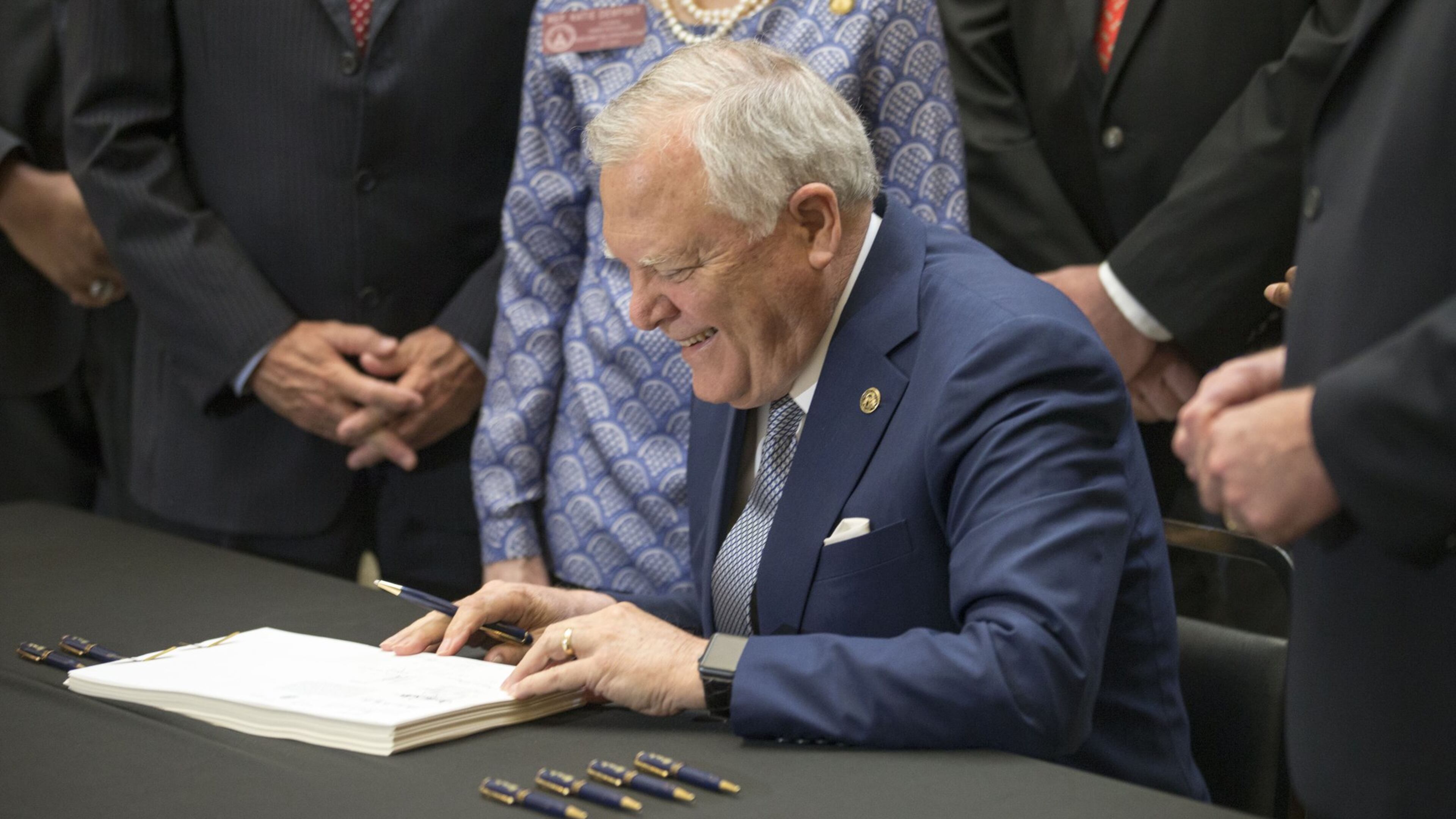 Georgia Gov. Nathan Deal vetoed 21 bills, the most in any single year since he first took office in 2011. ALYSSA POINTER/ALYSSA.POINTER@AJC.COM