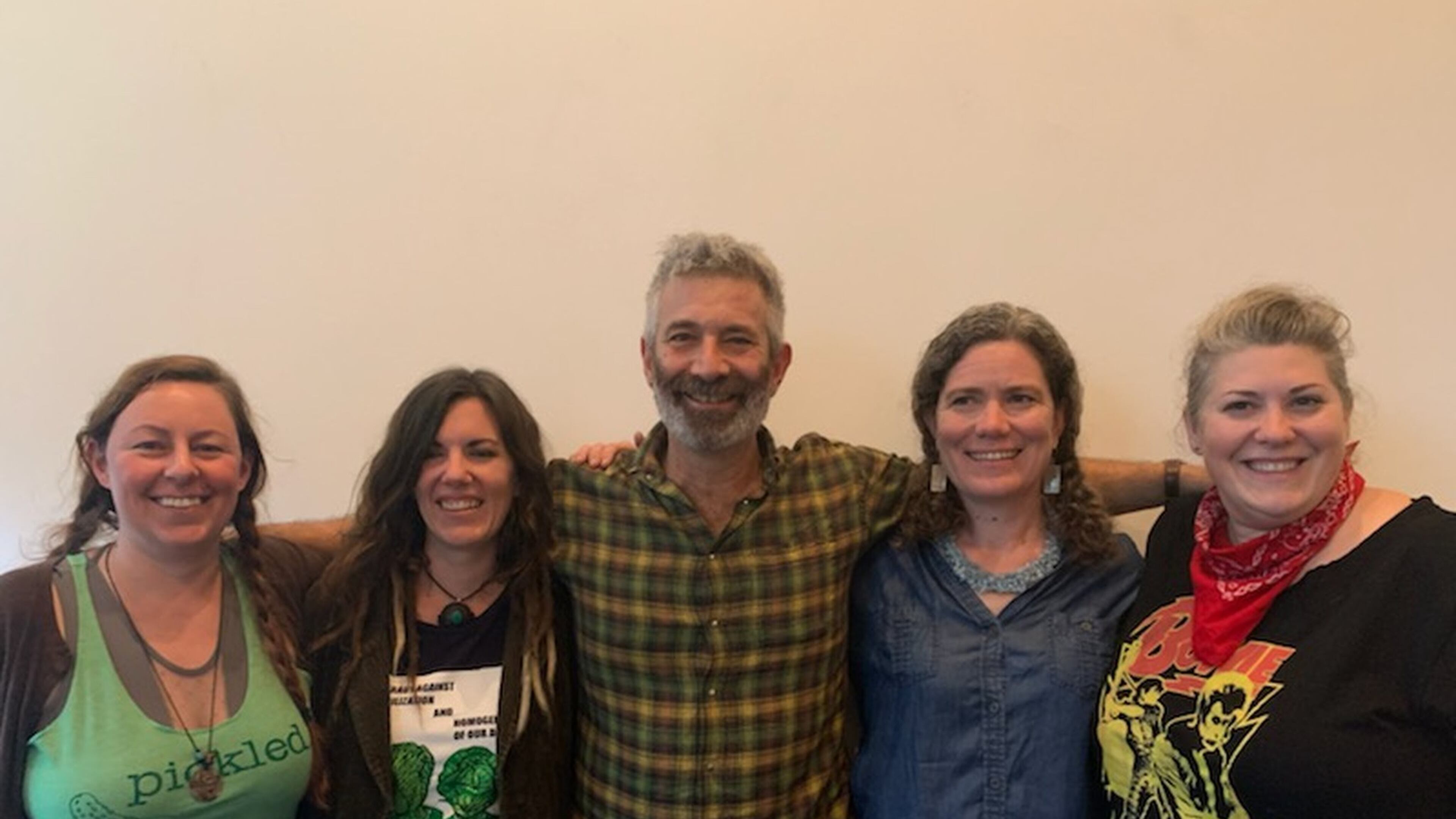Presenters at a fermentation and food waste workshop held in Atlanta in January (from left): Julia Skinner, Jillian Ross, Sandor Katz, Kirsten Shockey and Cheryl Paswater. CONTRIBUTED BY JULIA SKINNER