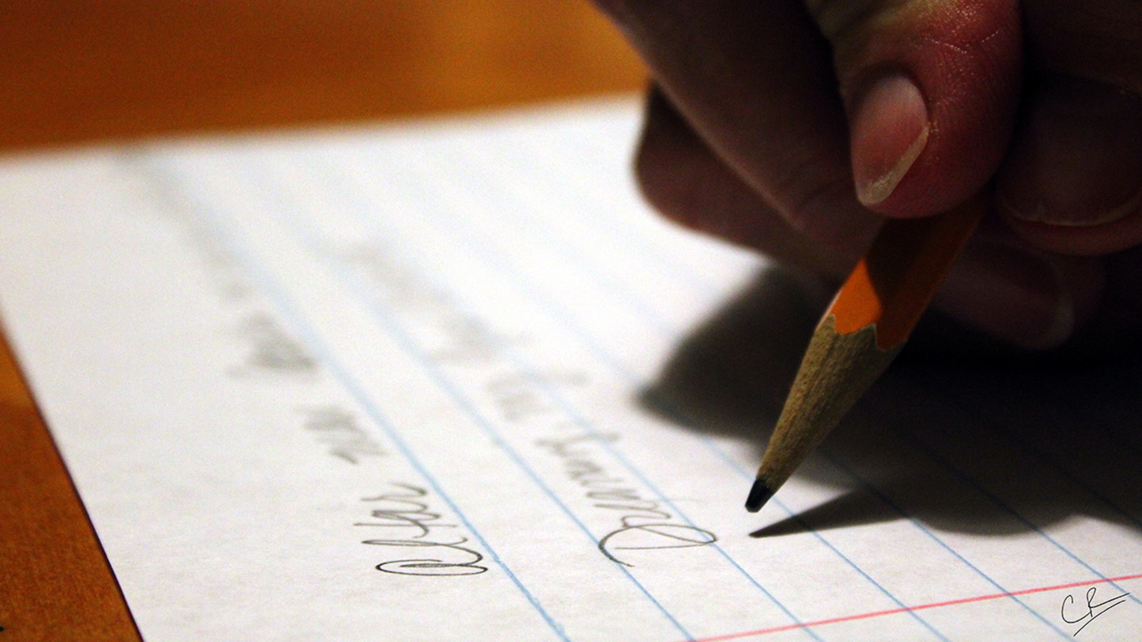 File photo of writing on notebook paper (Flickr/Caleb Roenigk)