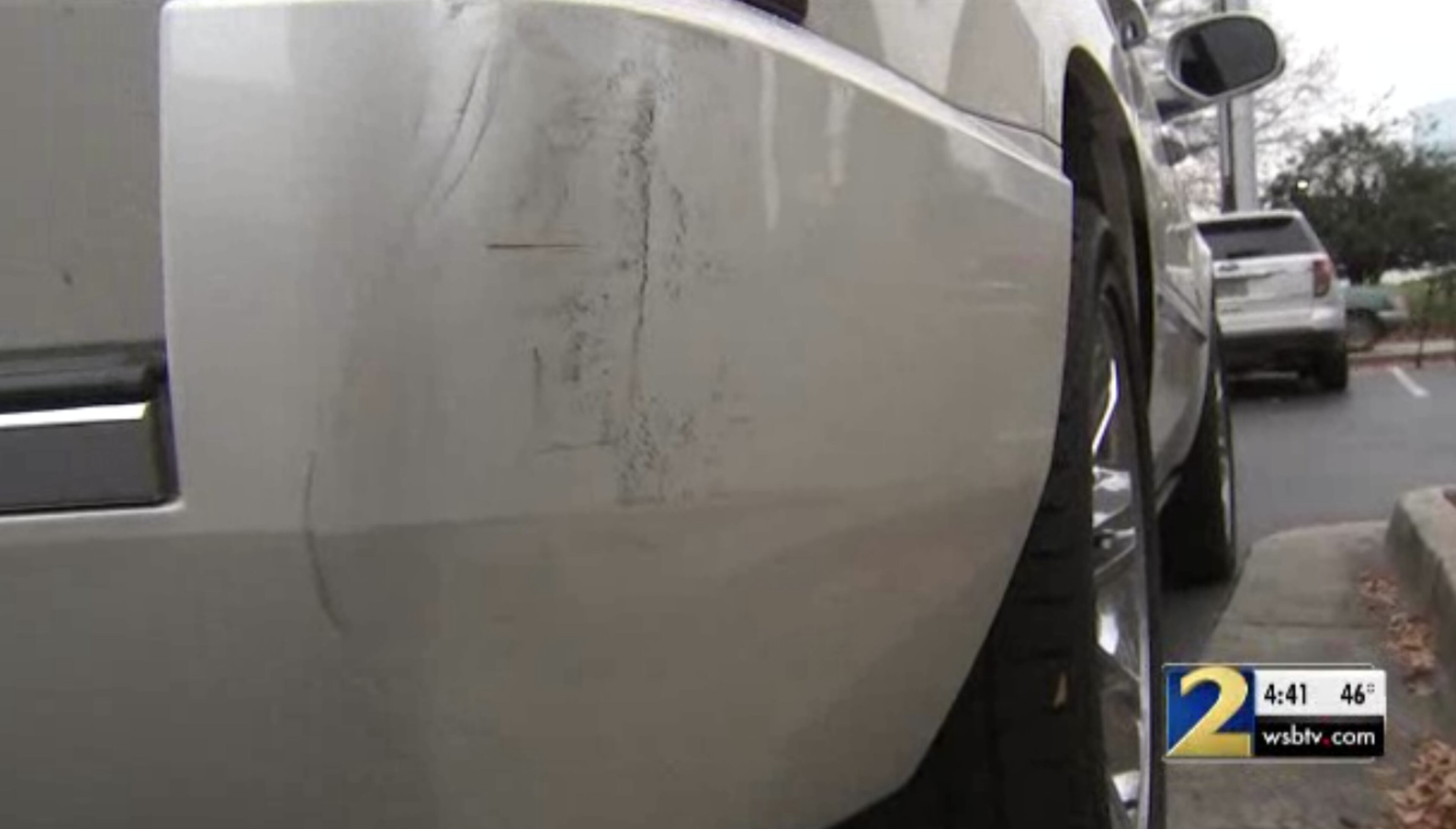 Rene Valentin's car was only slightly scraped, but a fight afterward will lead to a long recovery. (Photo: Channel 2 Action News)