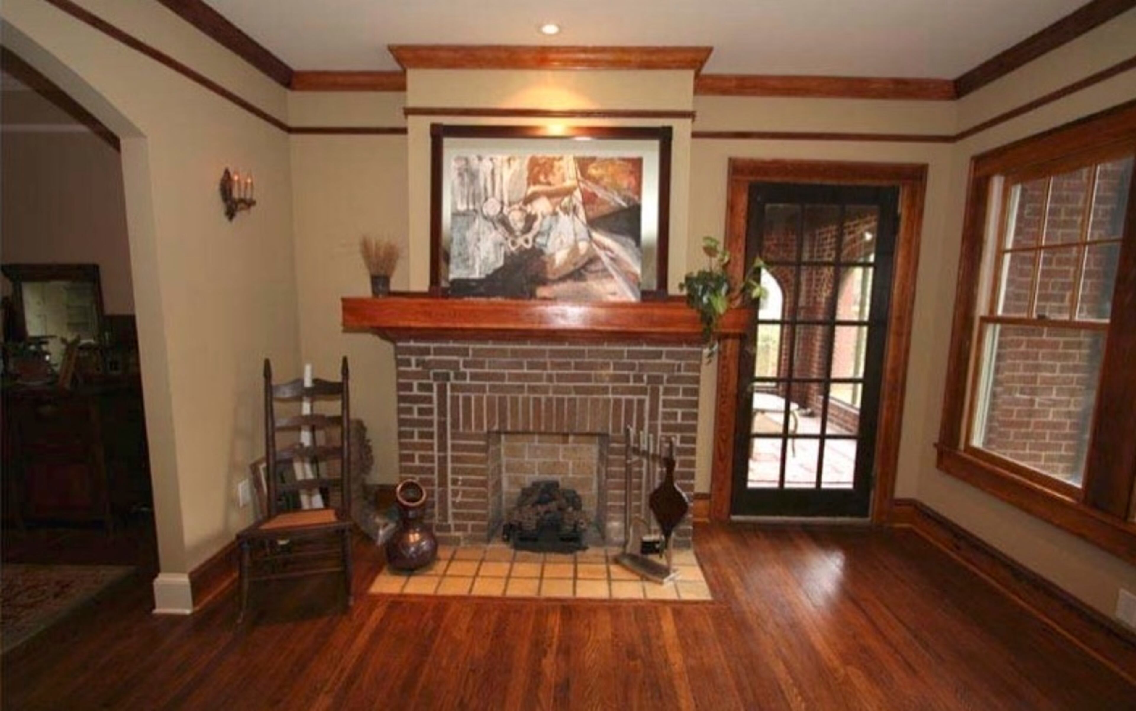 This now comfortable and elegant living room is the original footprint.