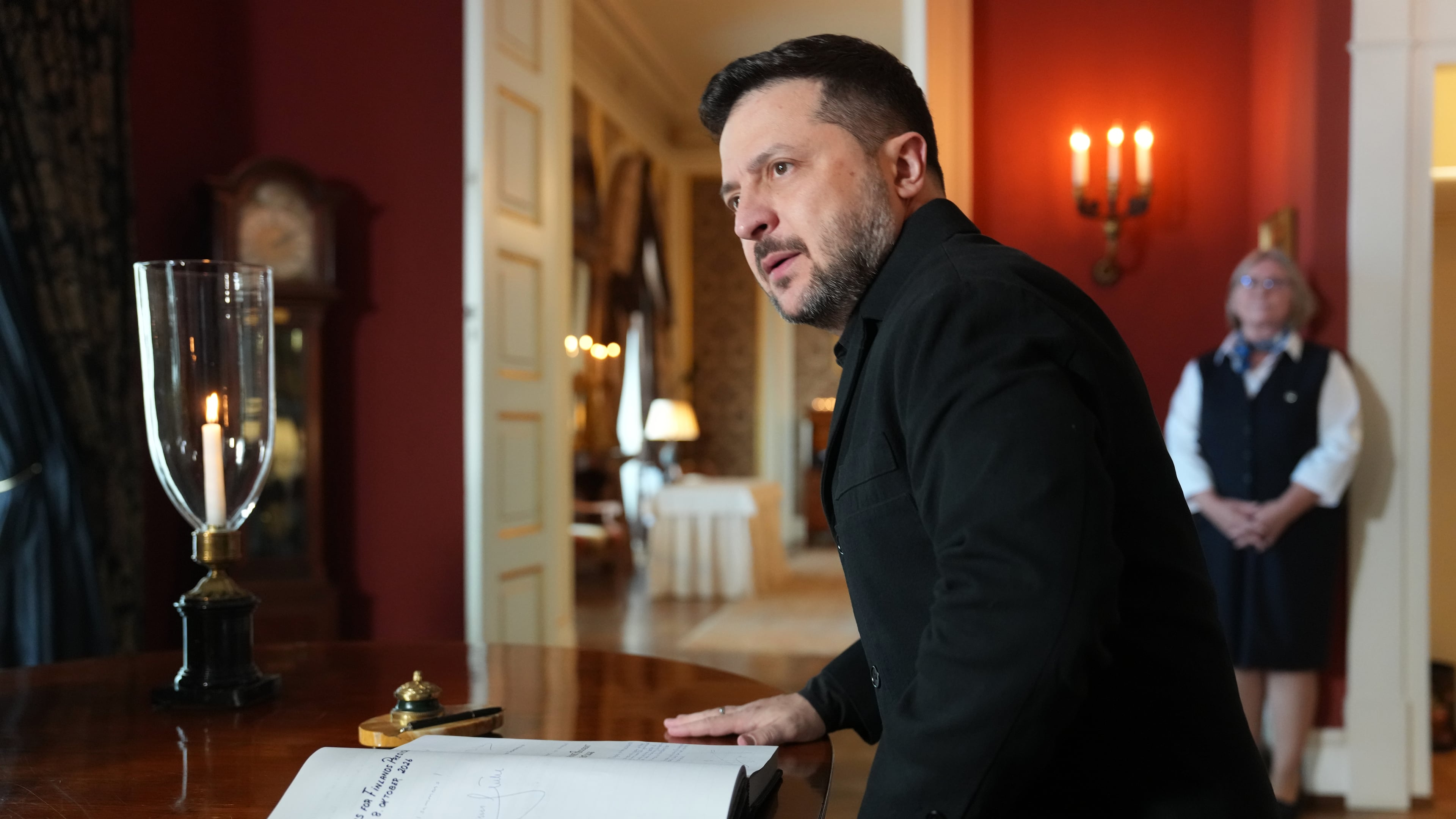 Ukrainian President Volodymyr Zelenskyy meets Norway's King Haakon in Oslo, Norway, Tuesday, Oct. 20, 2026. (Ole Berg-Rusten/NTB Scanpix via AP)