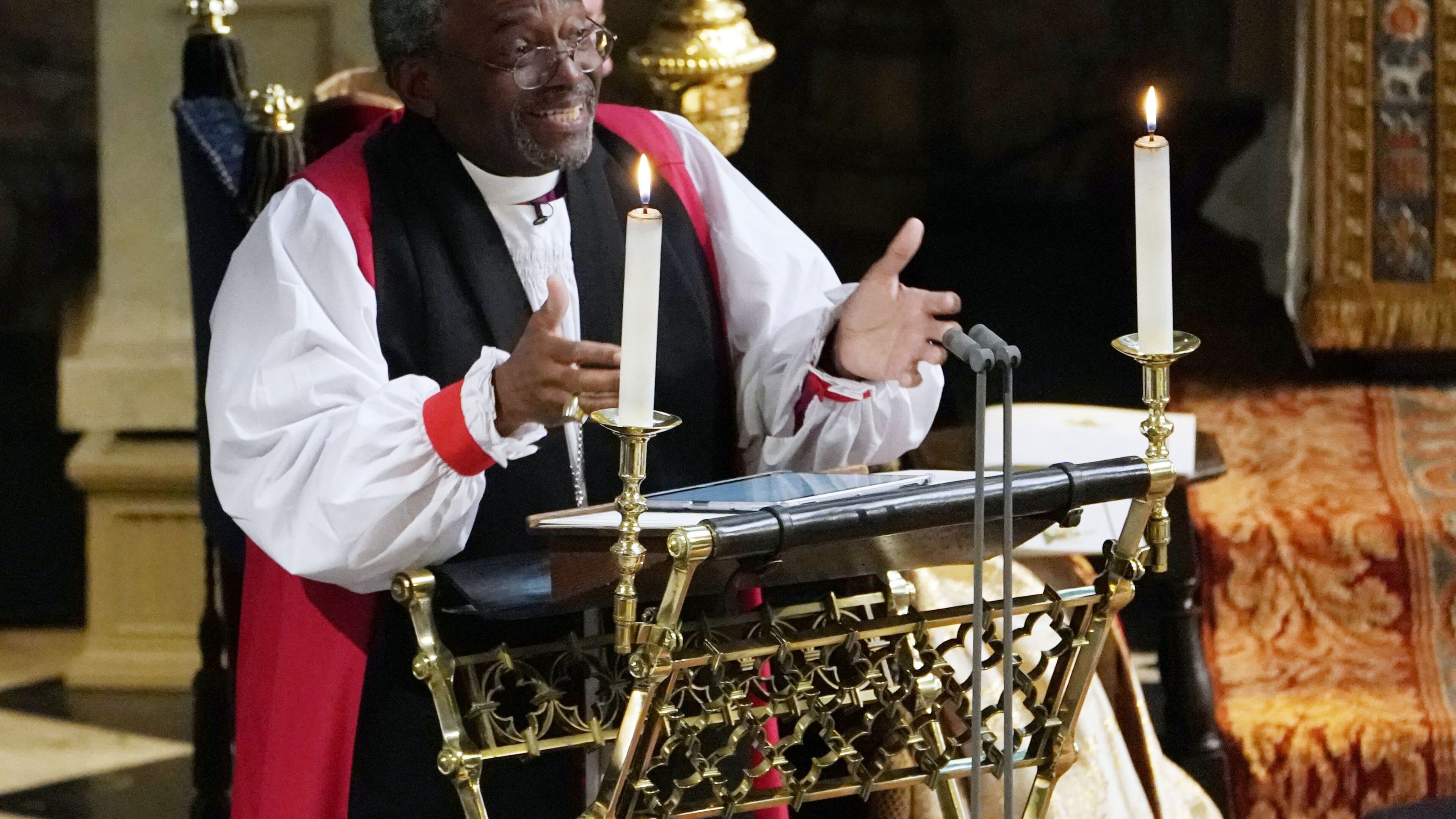 Rev. Bishop Michael Curry, primate of the Episcopal Church, infused Harry and Meghan's nuptials with a passion not usually seen at royal weddings.