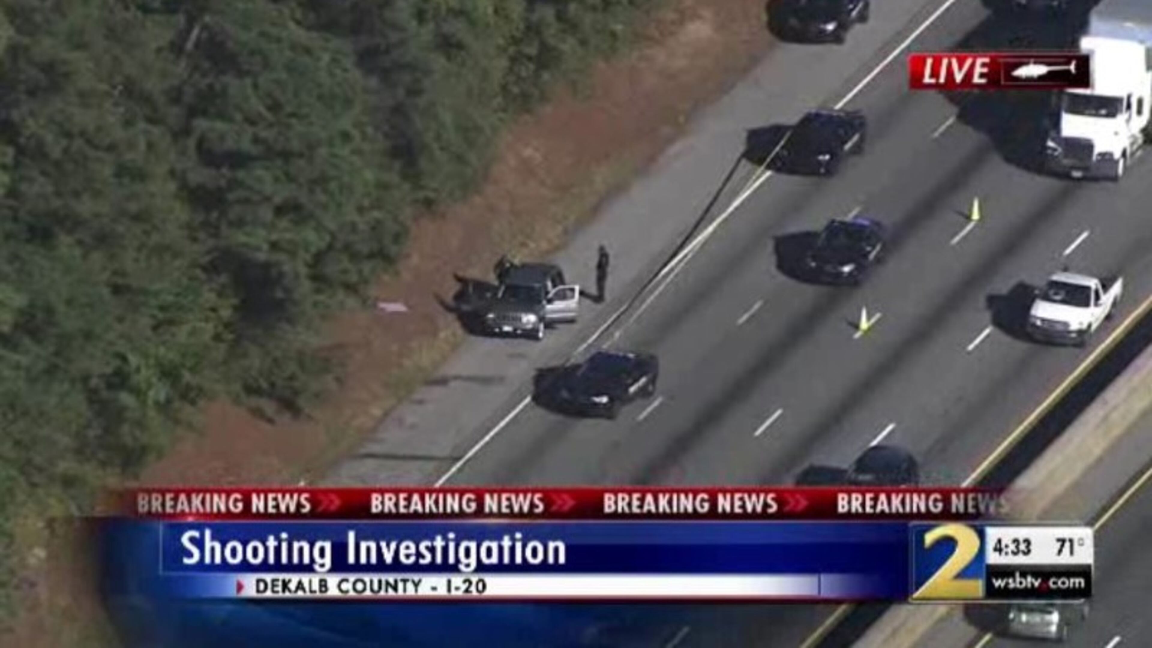 A silver SUV along I-20 West was involved in a fatal shooting Thursday in DeKalb County. Channel 2 Action News
