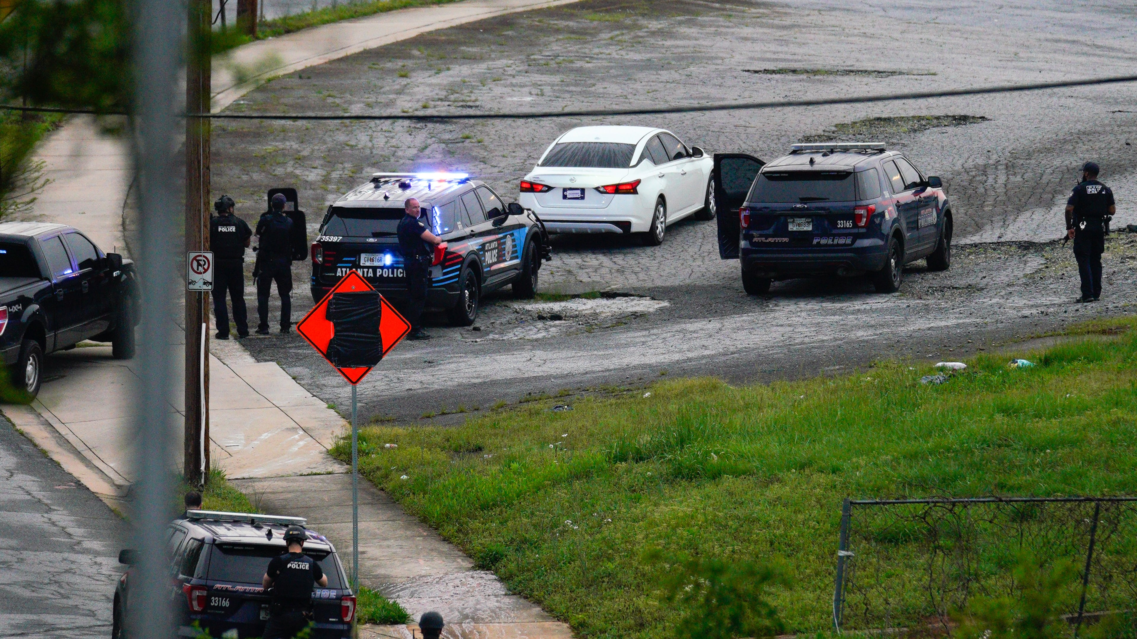 Police responded to the scene near the entrance of Atlanta Metropolitan State College.