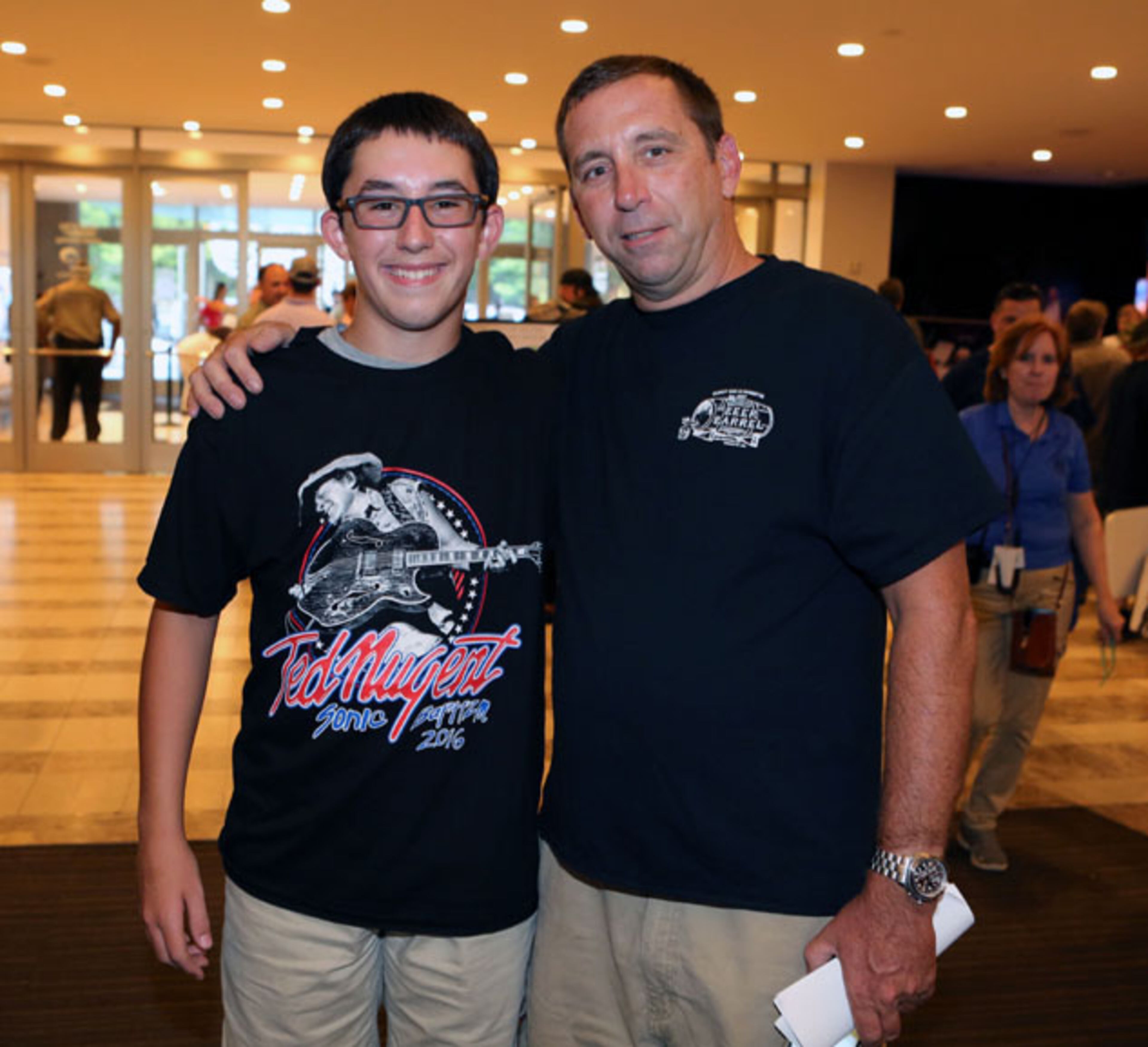 Vincent and Steve Grillo made the trek from Acworth. This was Vincent's first ever concert. Ted Nugent brought his Sonic Baptizm Tour to Symphony Hall on Sunday, July 24, 2016, with The Raskins opening the show. Robb Cohen Photography & Video /www.RobbsPhotos.com