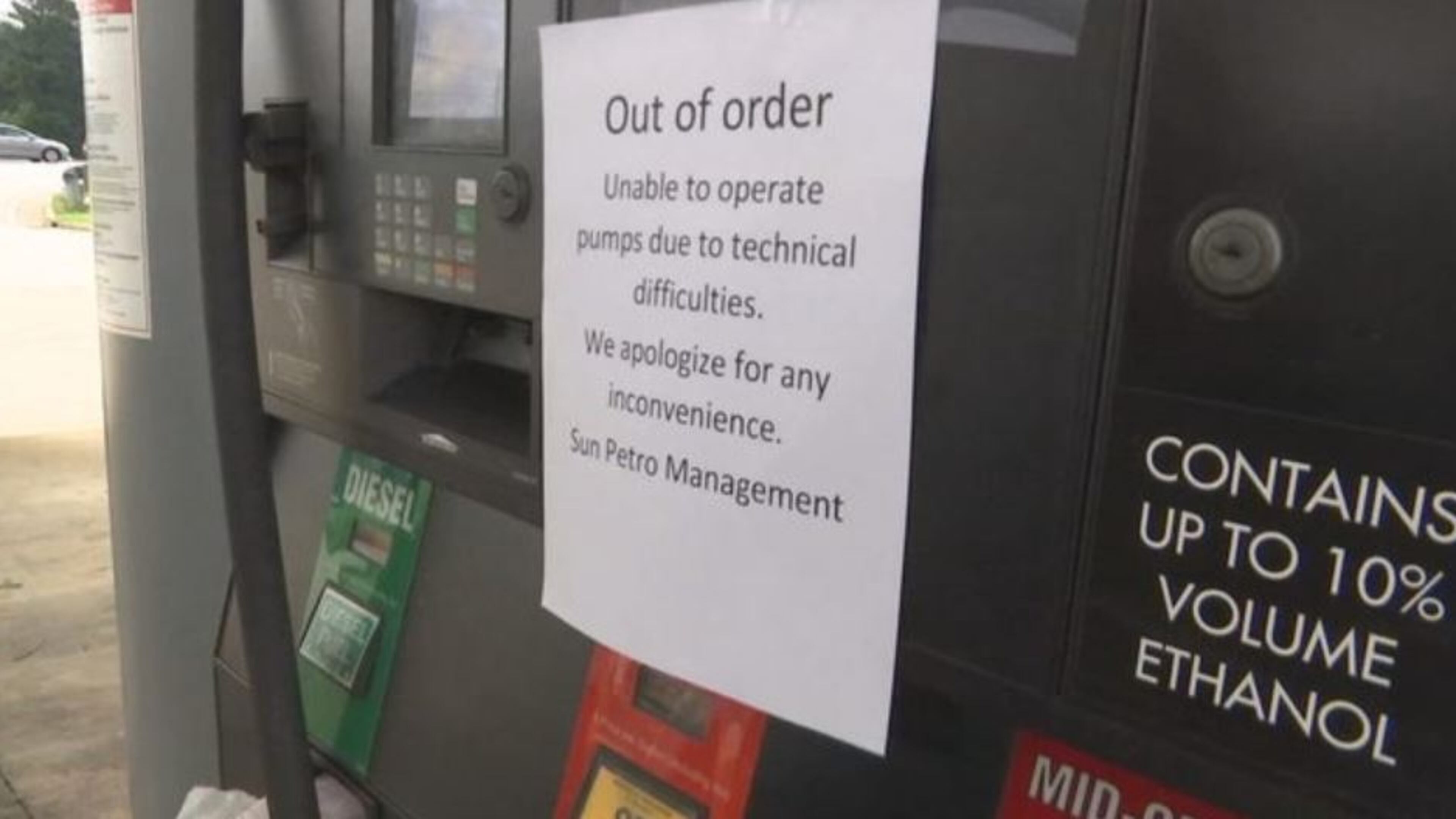 The Sun Petro station on Senoia Road in Fairburn is being investigated. (Credit: Channel 2 Action News)