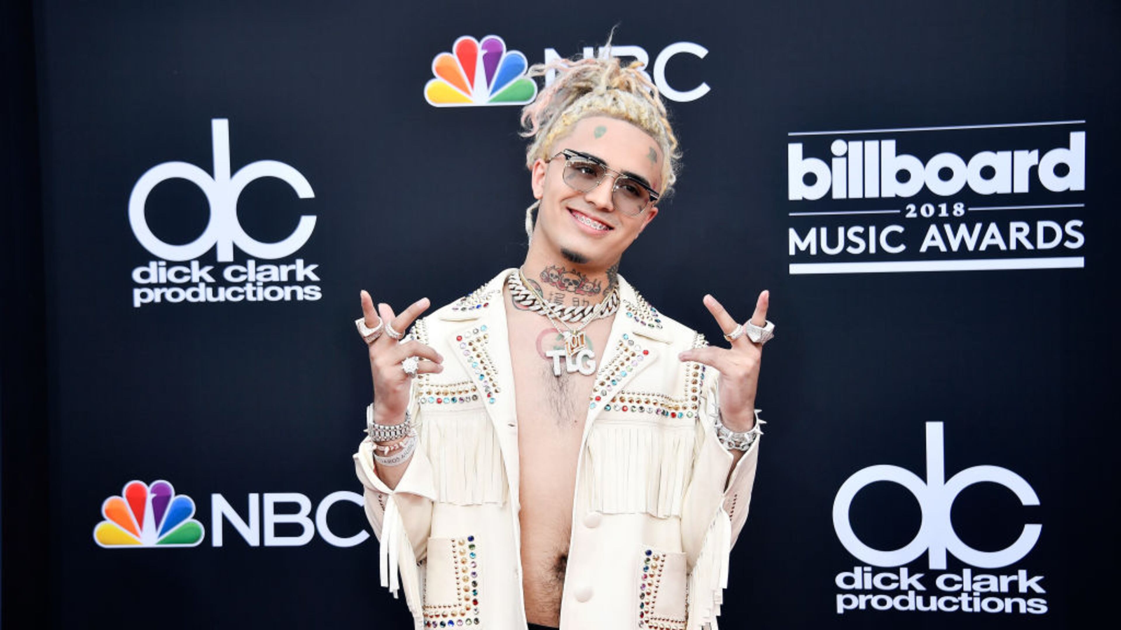 Florida rapper Lil Pump shared his wide-ranging views on the 2020 presidential election, including that he supports President Donald Trump’s reelection. (Photo by Frazer Harrison)