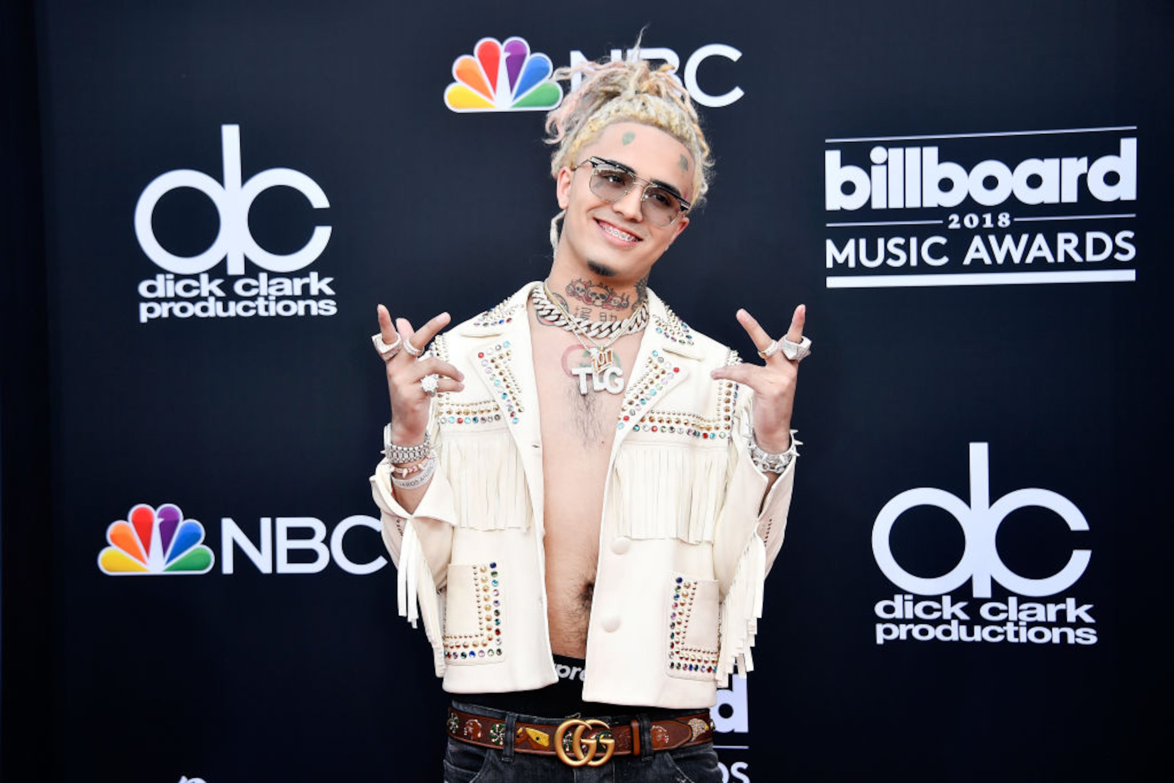 LAS VEGAS, NV - MAY 20: Recording artist Lil Pump attends the 2018 Billboard Music Awards at MGM Grand Garden Arena on May 20, 2018 in Las Vegas, Nevada. (Photo by Frazer Harrison/Getty Images)