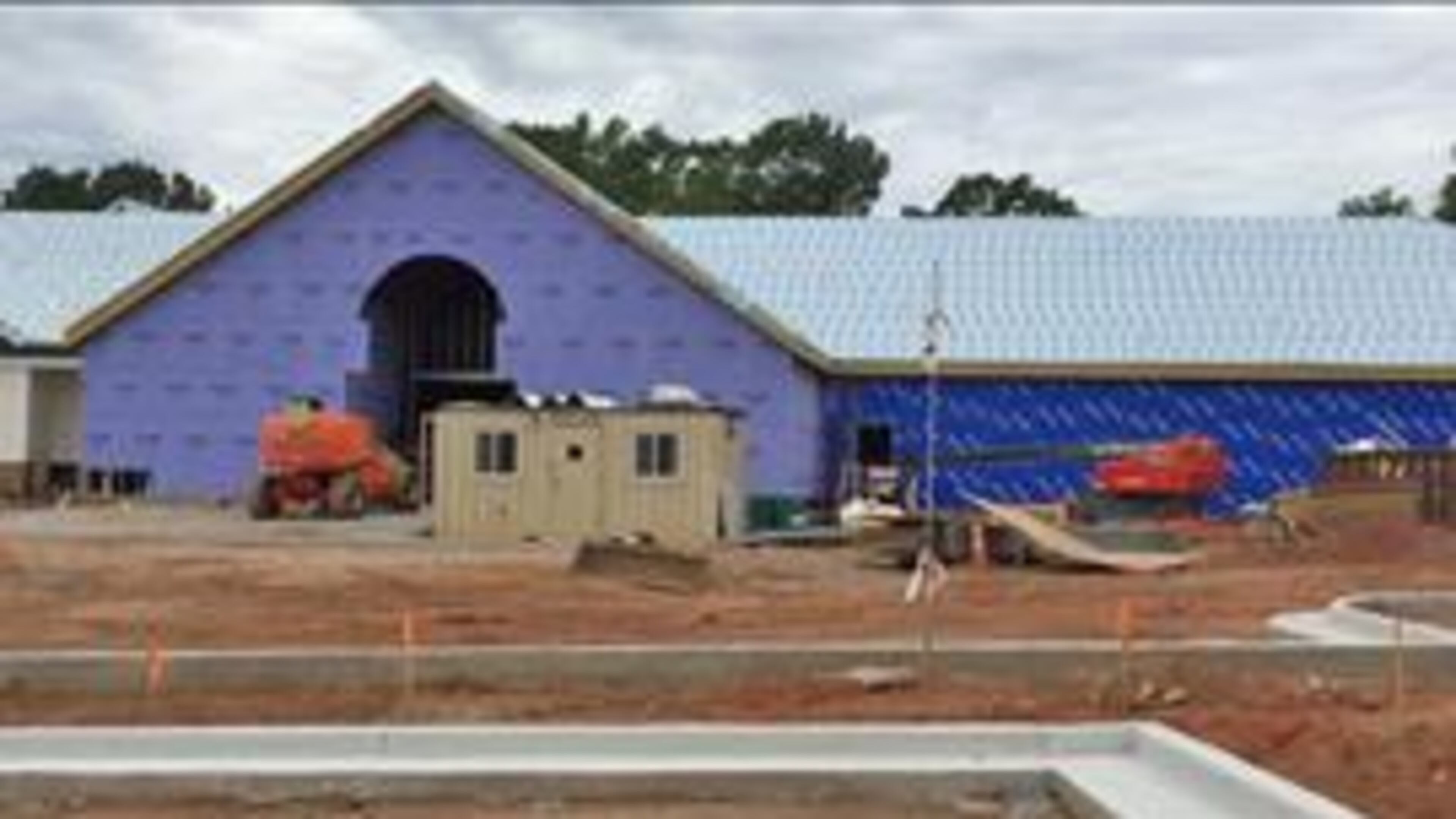 A recent photo of construction of the Sharon Forks library Branch in Forsyth County, said to be the state’s busiest. CONTRIBUTED