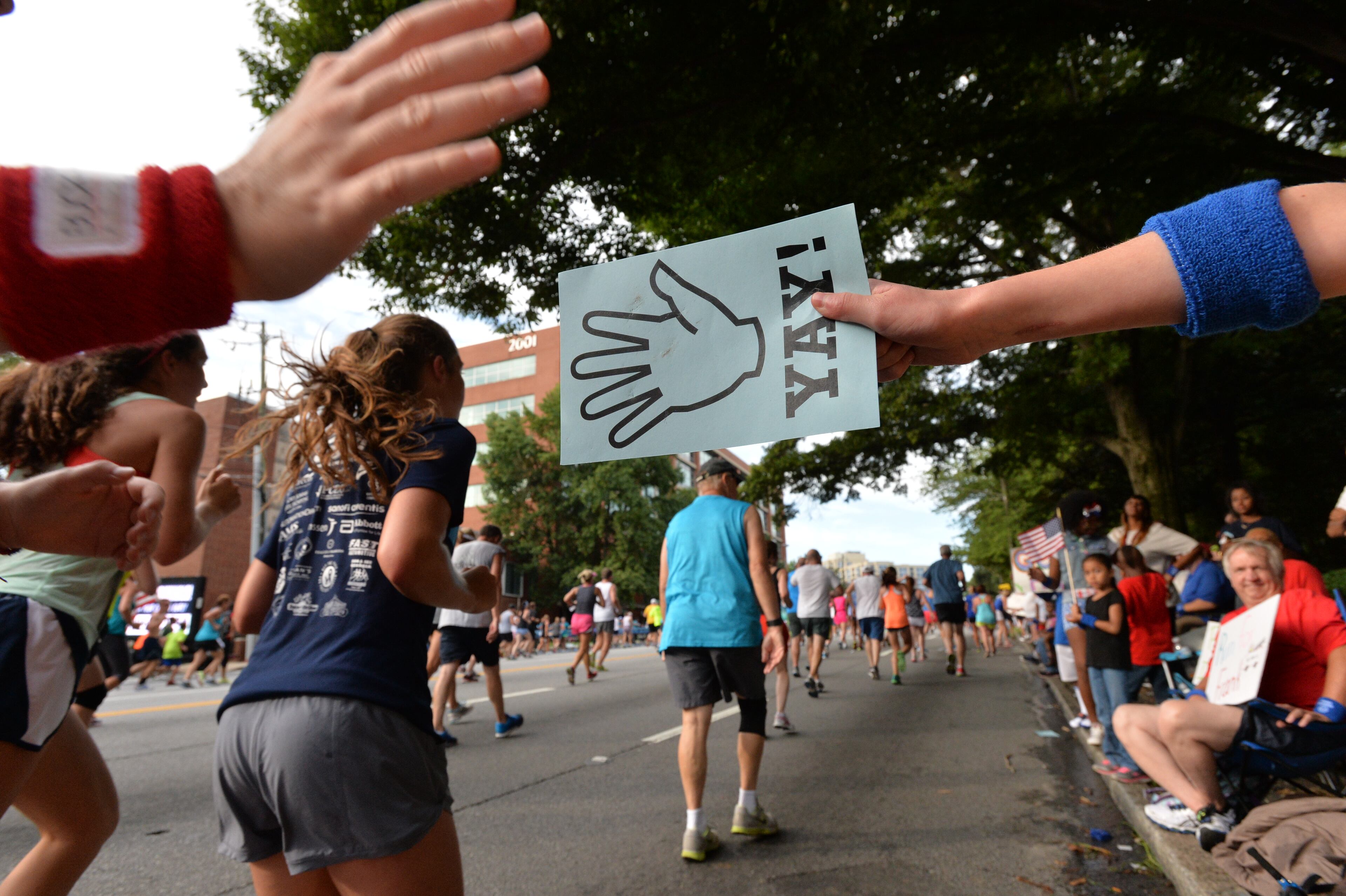 The scene at the AJC Peachtree Road Race on Friday, July 4, 2014.