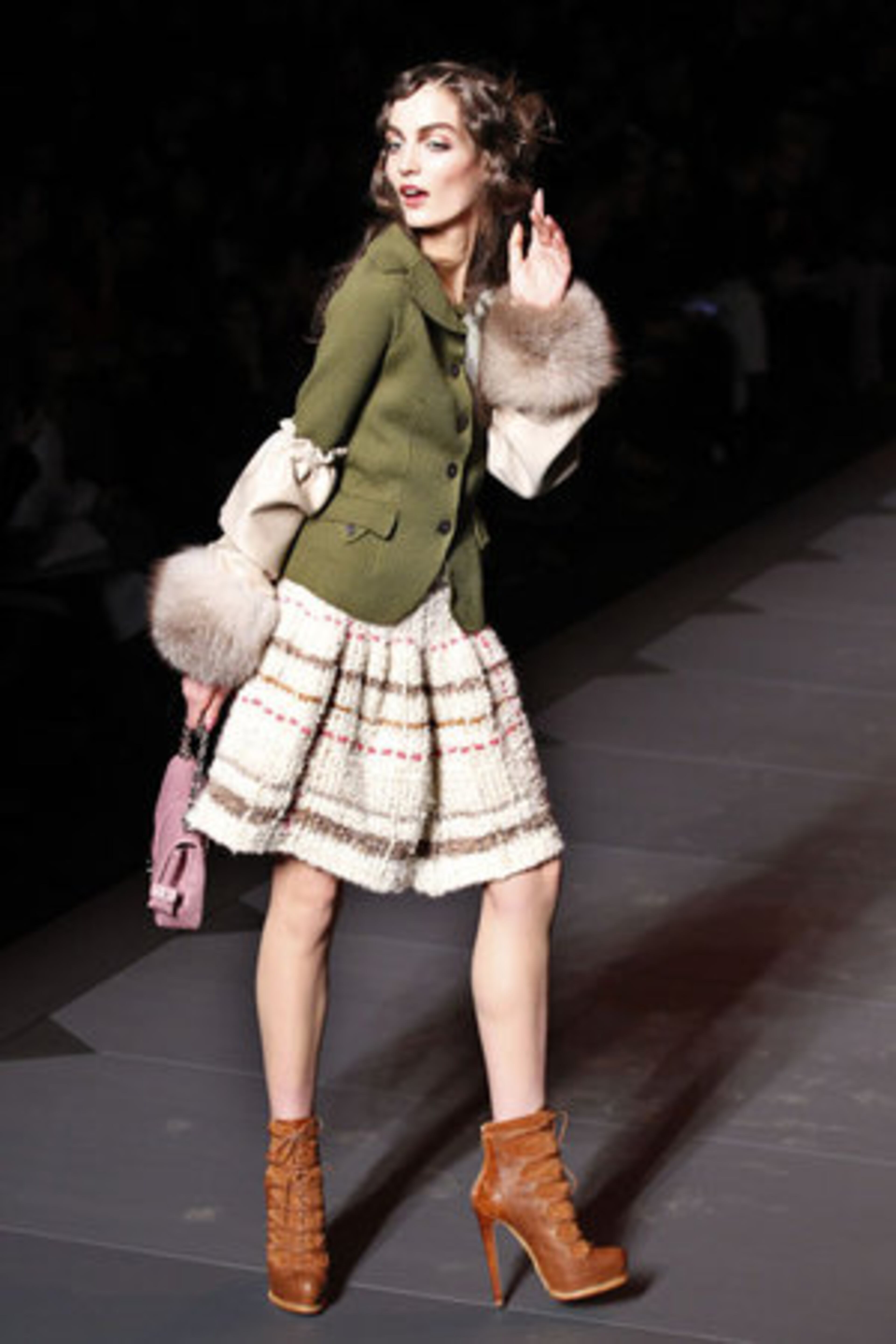 A model presents casual separates.