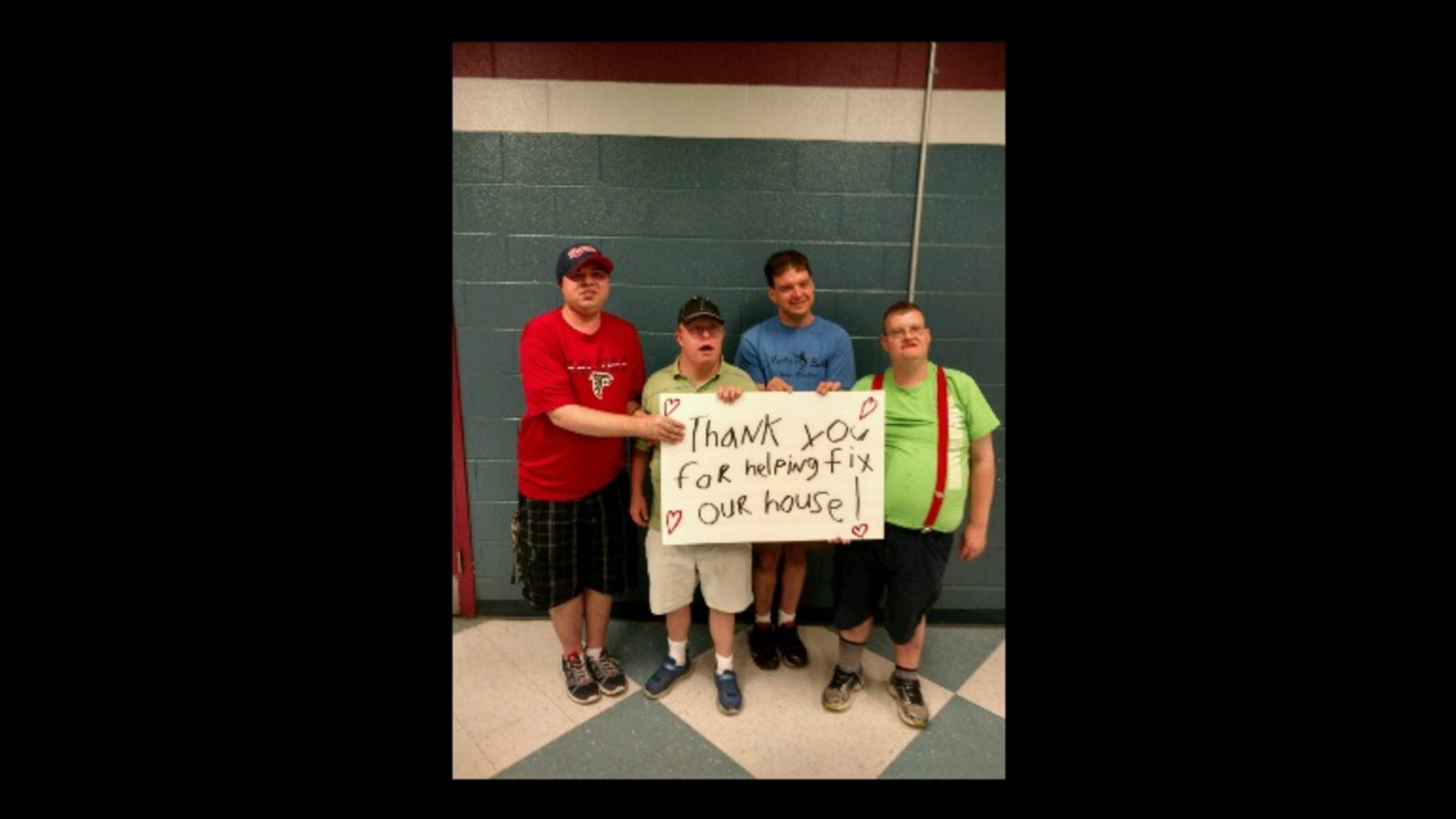 Four men with special needs returned to a burned home last week in Rome (Credit: Channel 2 Action News)