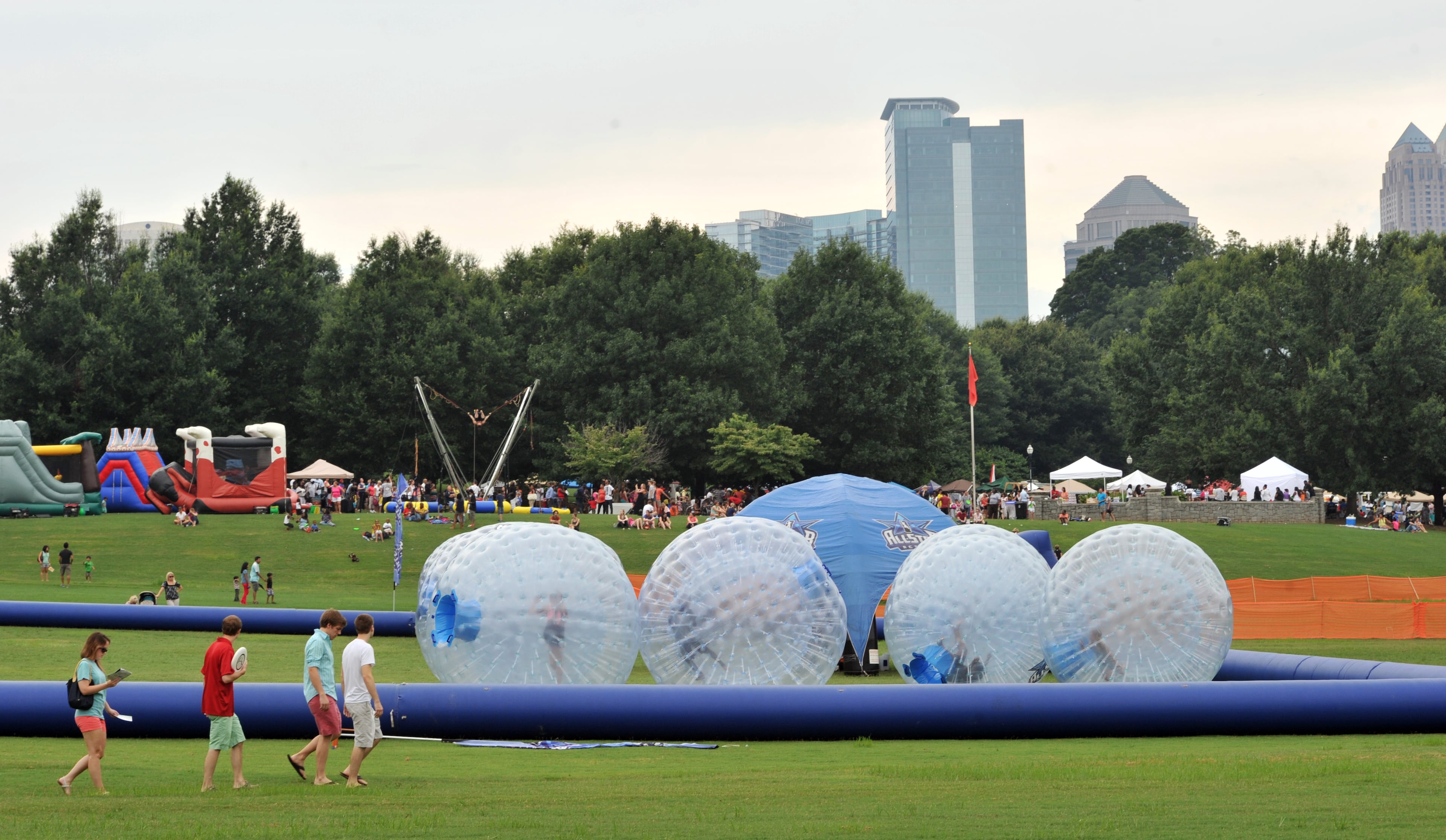 Hundreds of ice cream lovers check out the third annual Atlanta Ice Cream Festival at Piedmont Park in Atlanta on July 27, 2013.